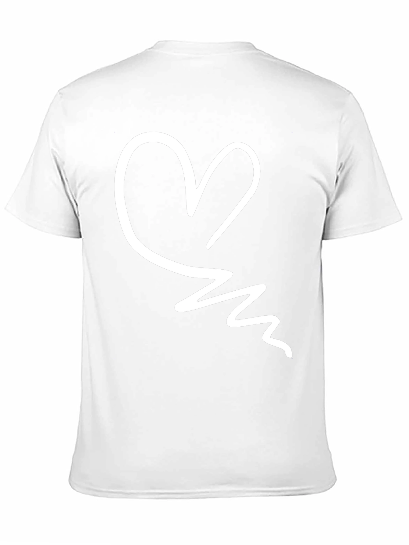 Black Heart Scribble Black T-Shirt - Trendy Casual Tee view 11