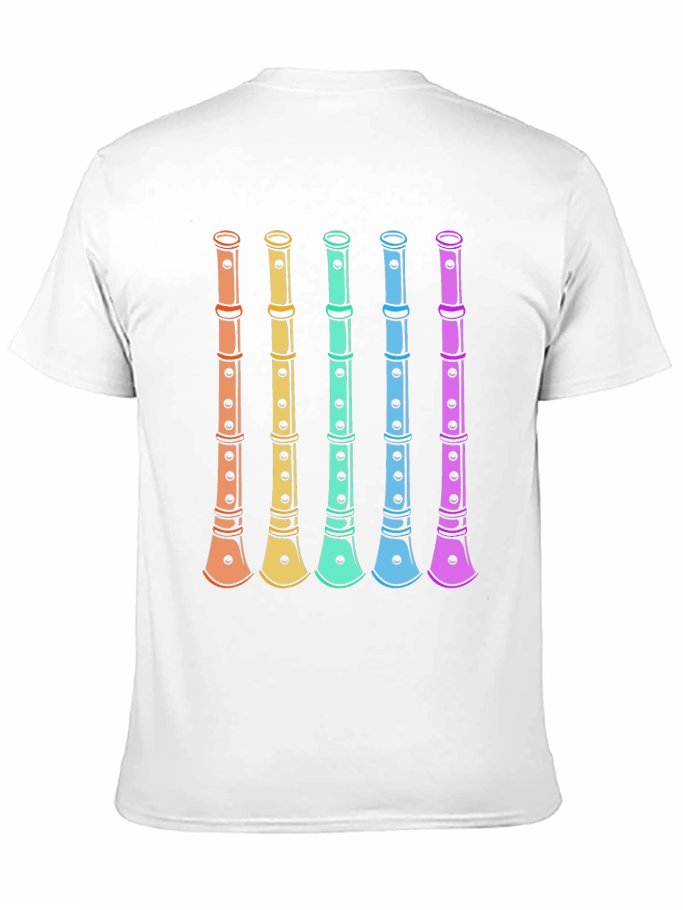 Black Colorful Duduk T-Shirt, Black Cotton Tee view 11