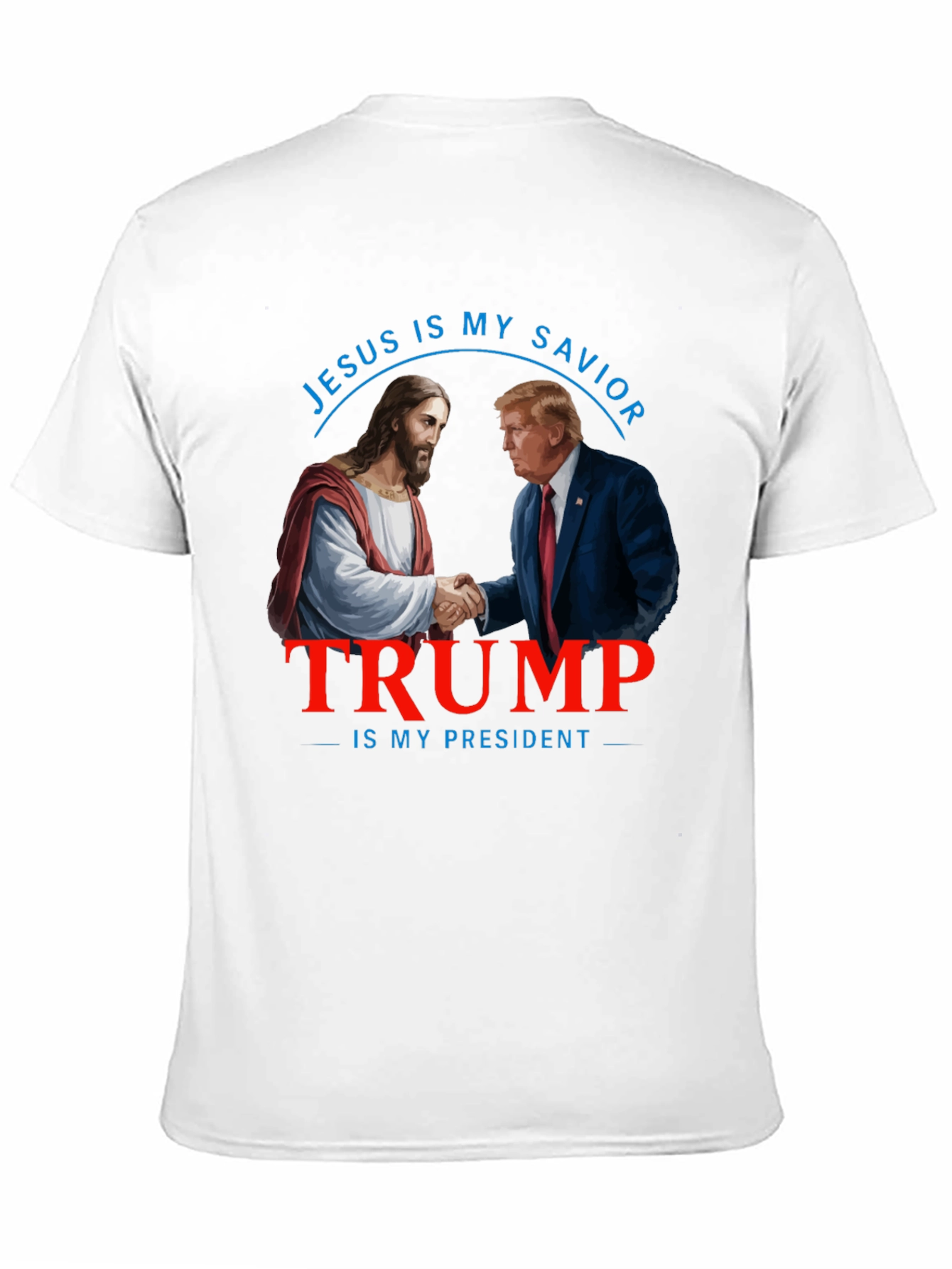 Black Jesus & Trump T-Shirt: Savior and President view 11