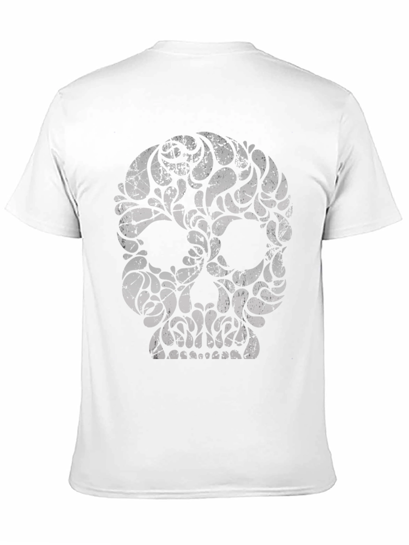 Black Skull Graphic Print Black T-Shirt view 11
