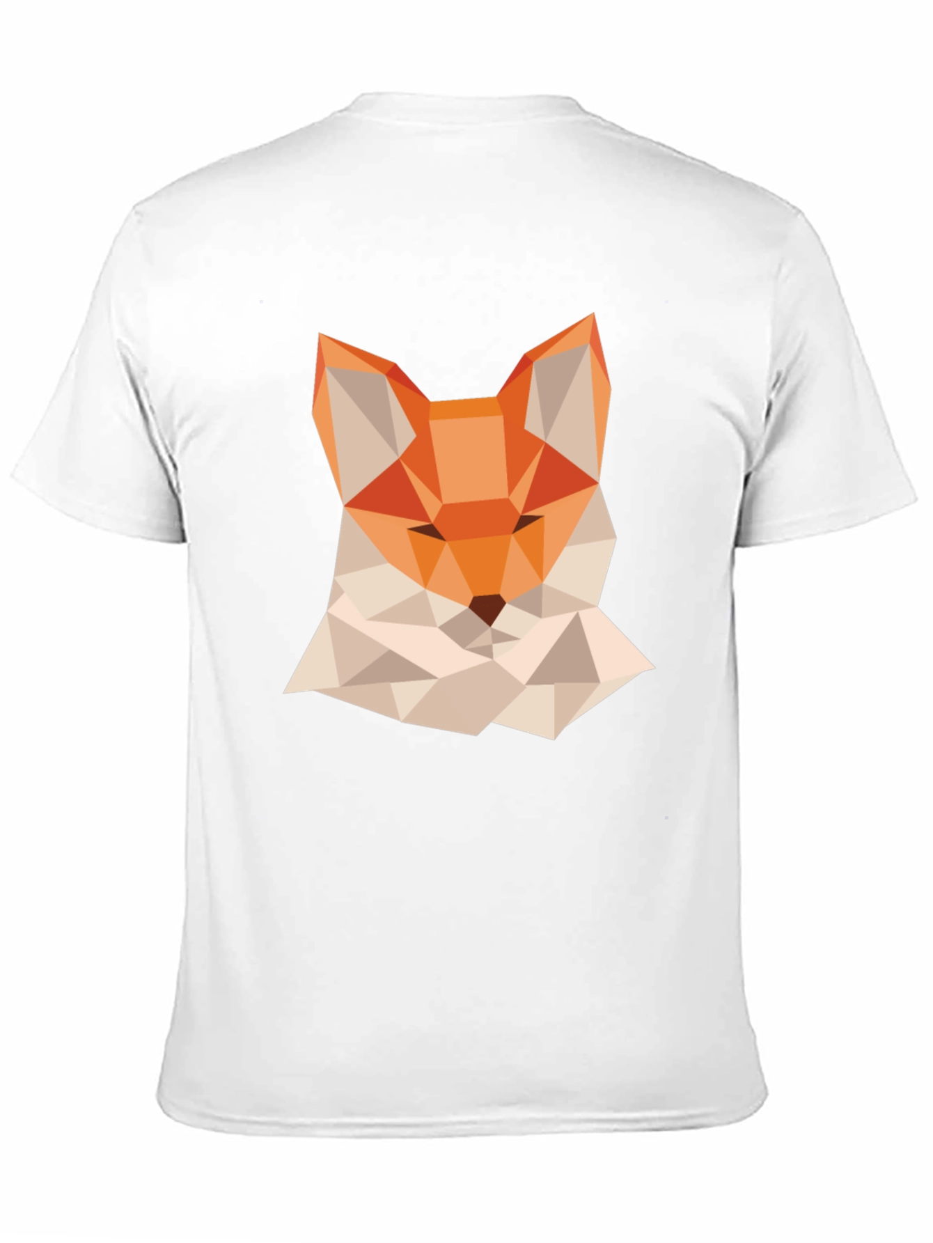 Black Geometric Fox Graphic Tee - Modern Black T-Shirt view 11