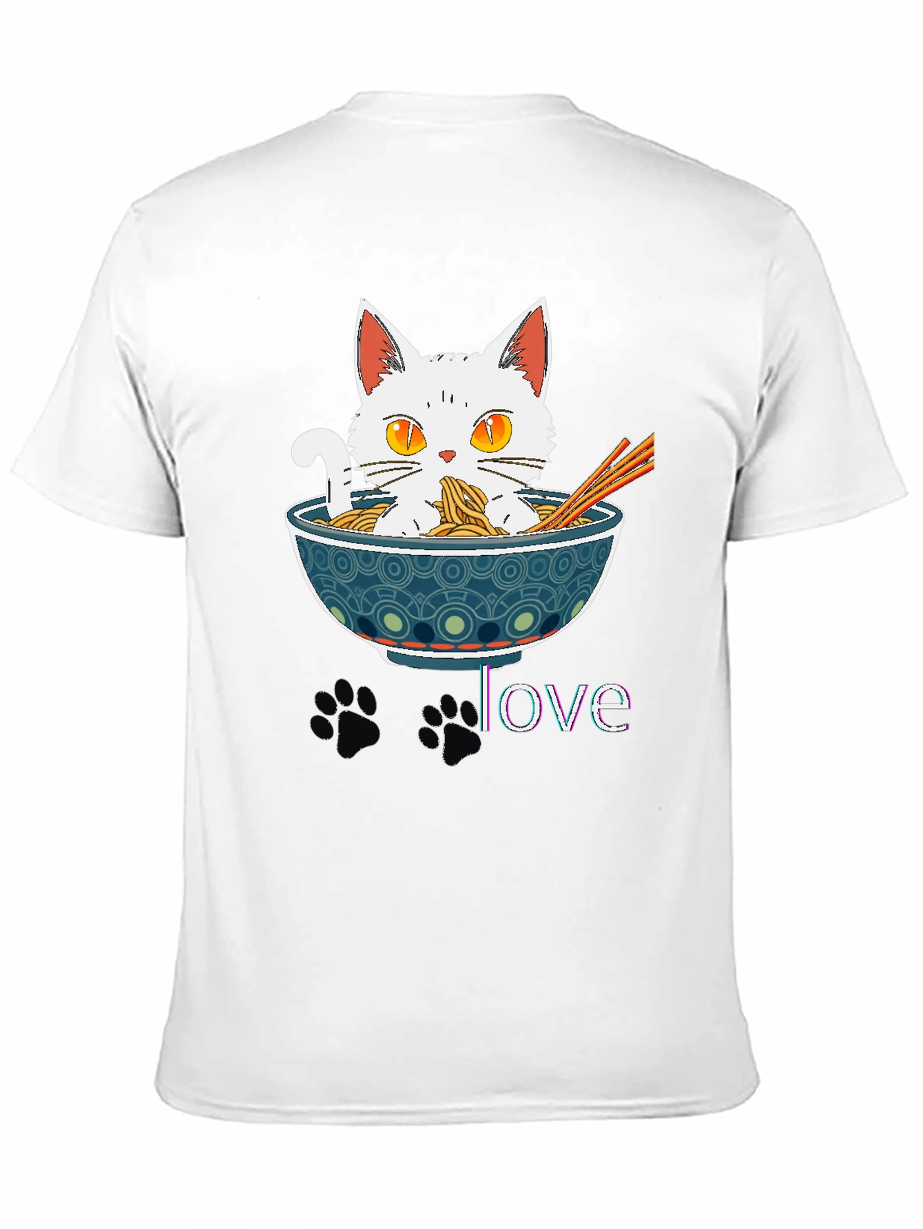 Black Cat Ramen Bowl T-Shirt - Funny & Stylish! view 11
