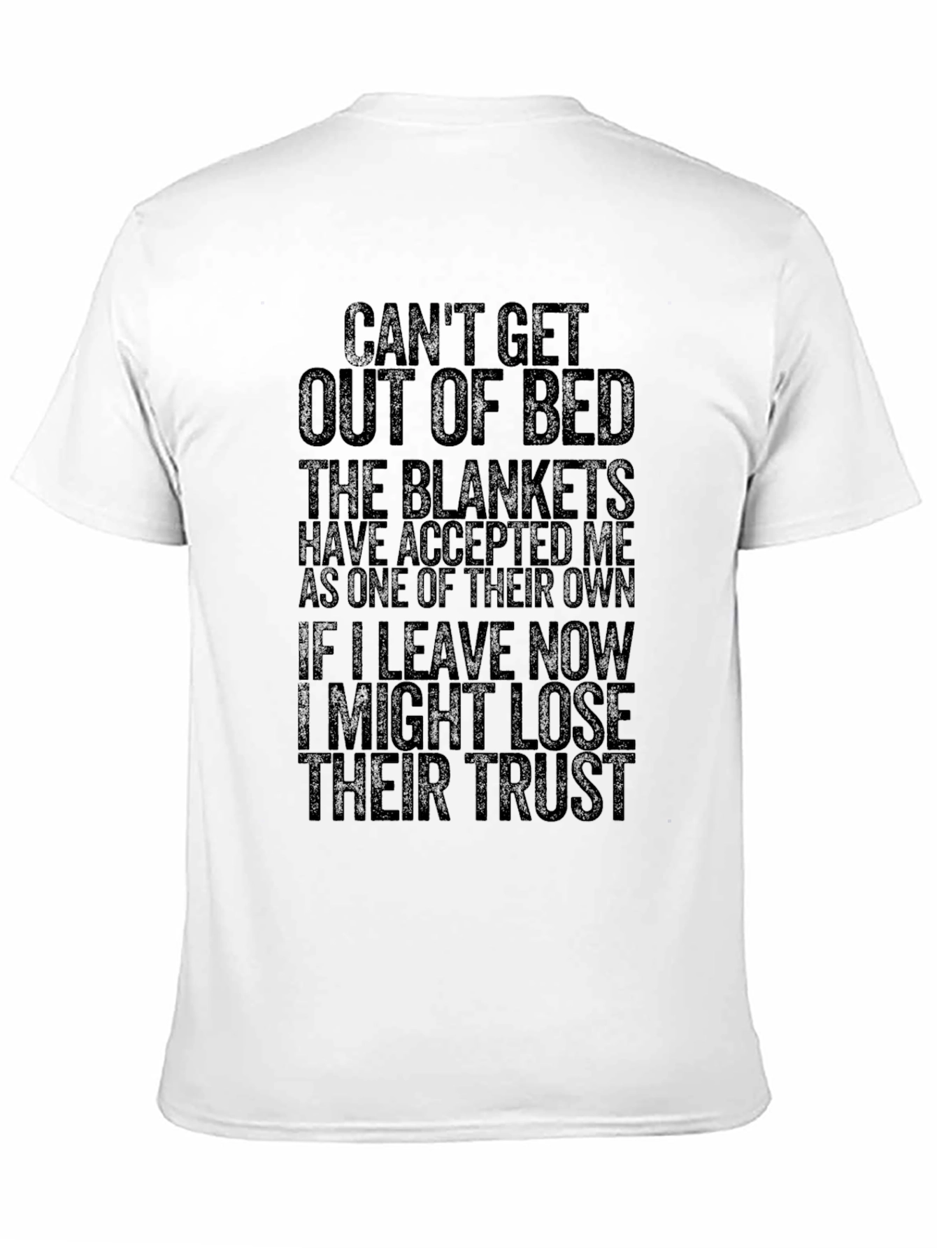 Black Funny Can't Get Out of Bed Graphic T-Shirt view 11