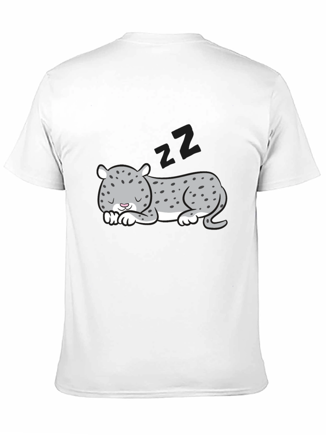 Black Sleeping Leopard Graphic T-Shirt - Men's Black Tee view 11