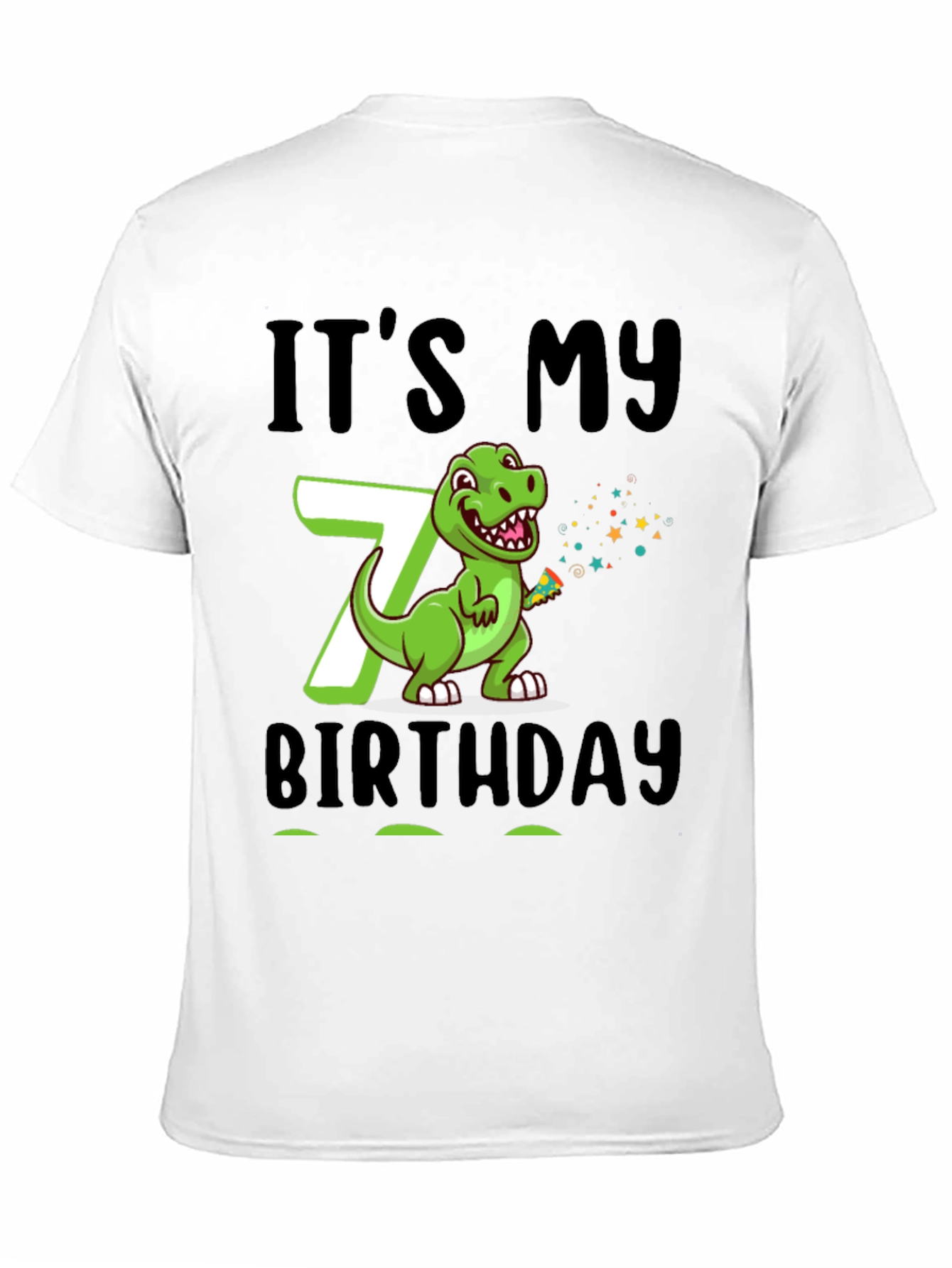 It's My 7th Birthday Dinosaur T-Shirt - 11