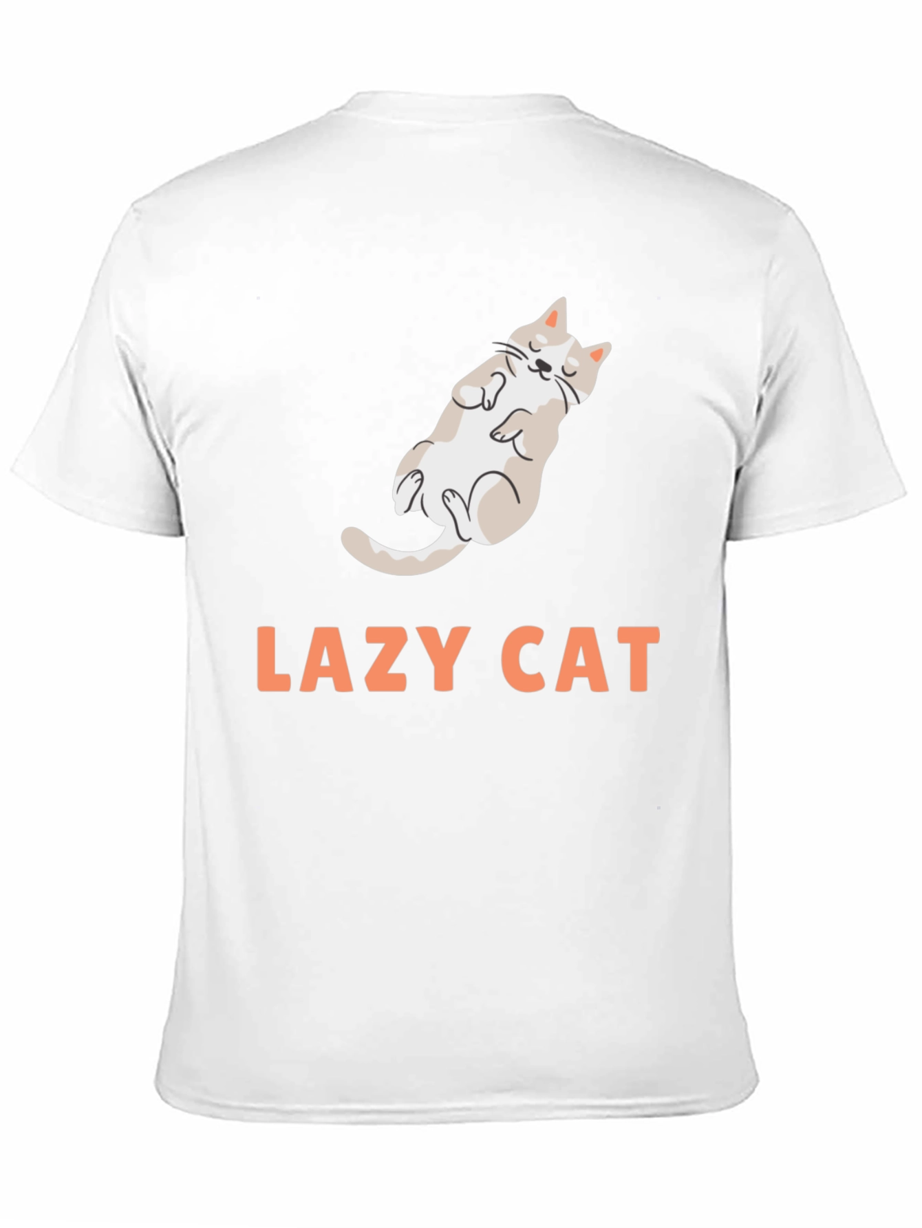 Black Lazy Cat Graphic Tee - Black Cotton Blend view 11