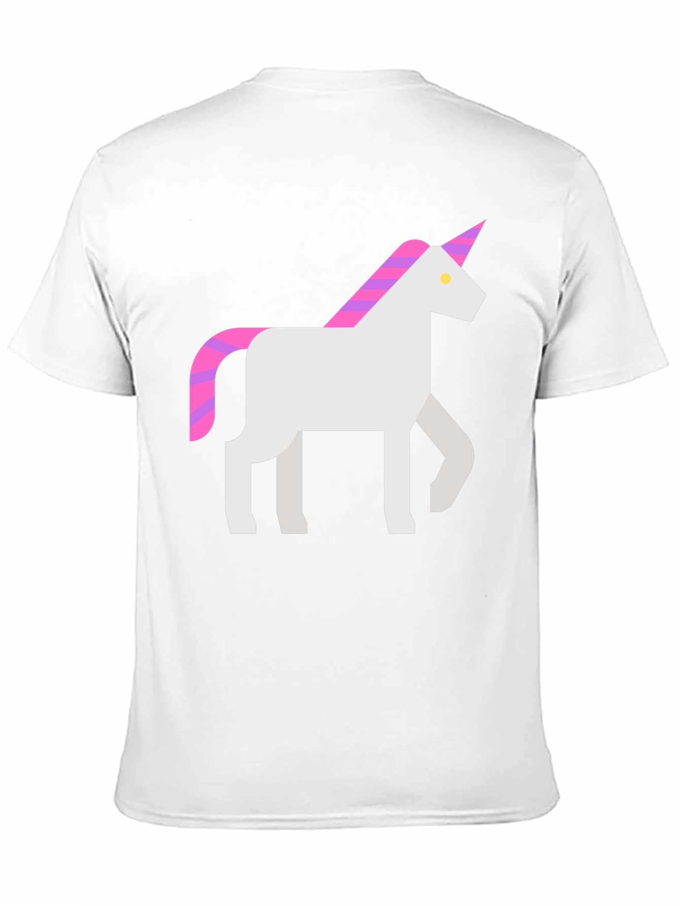 Black Geometric Unicorn Graphic Tee - Black Cotton T-Shirt view 11