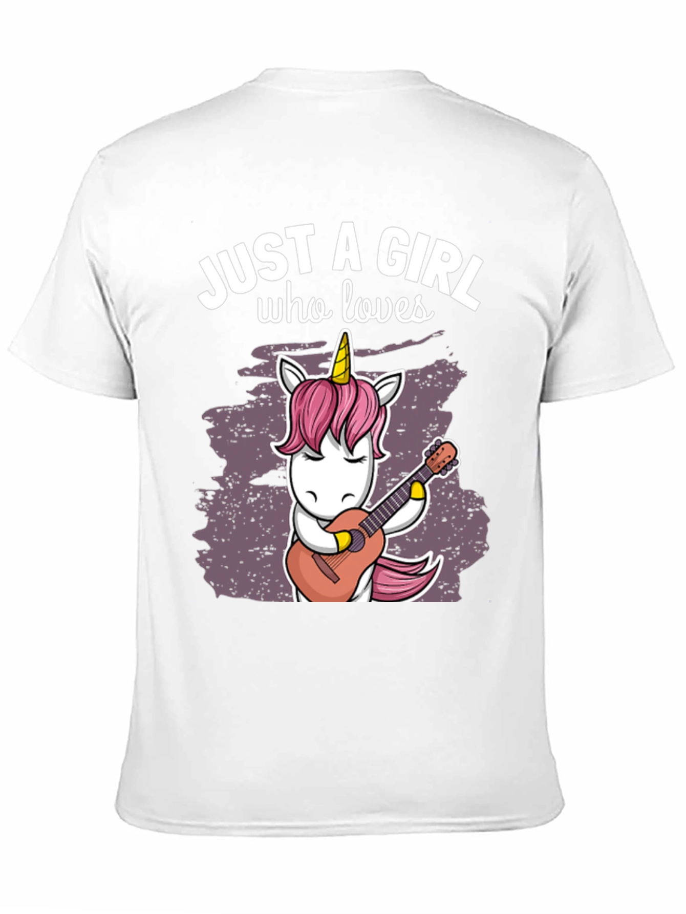 Just a Girl Who Loves Unicorns Guitar T-Shirt - 11