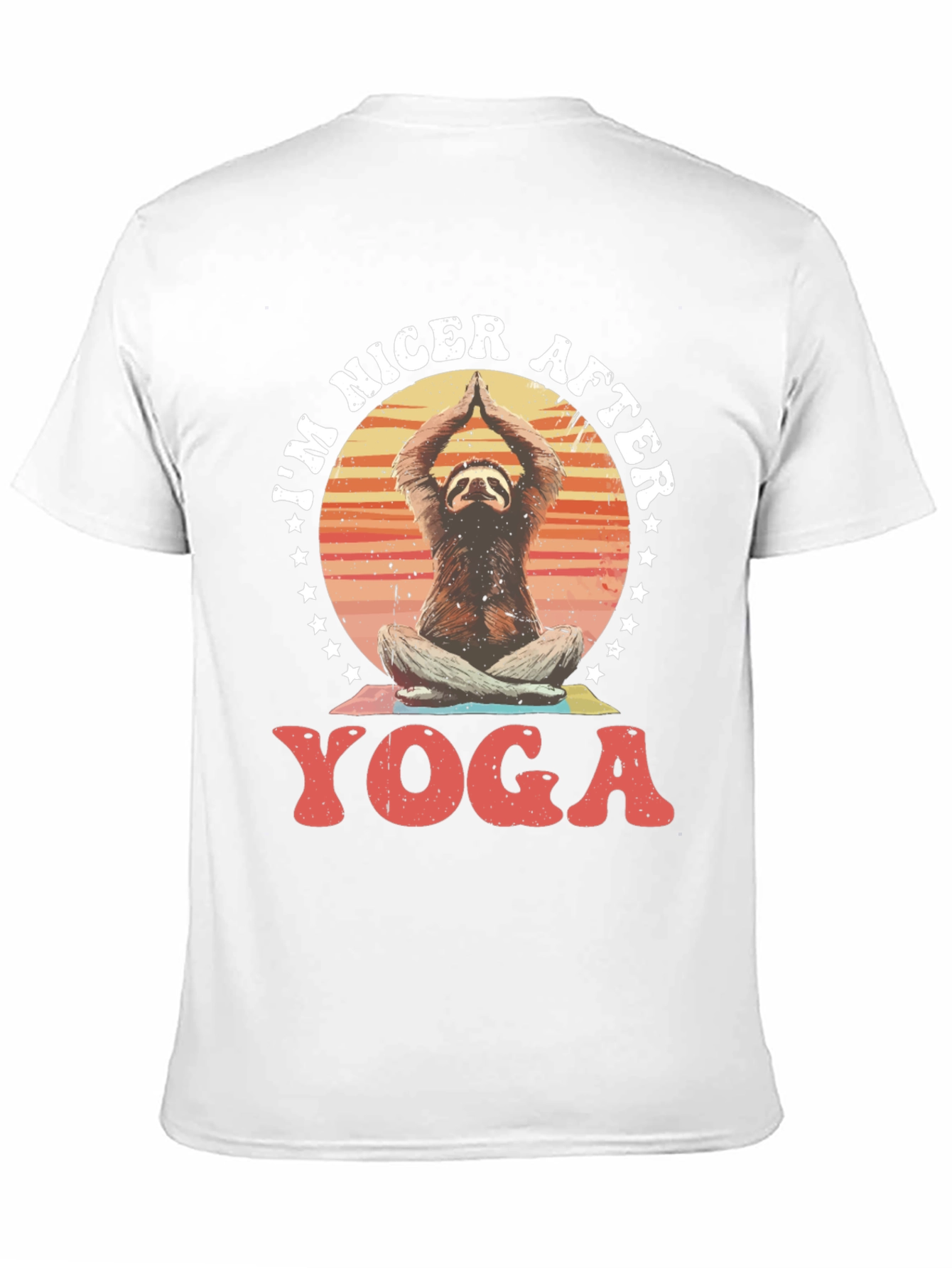 Black Nicer After Yoga Sloth Graphic T-Shirt view 11