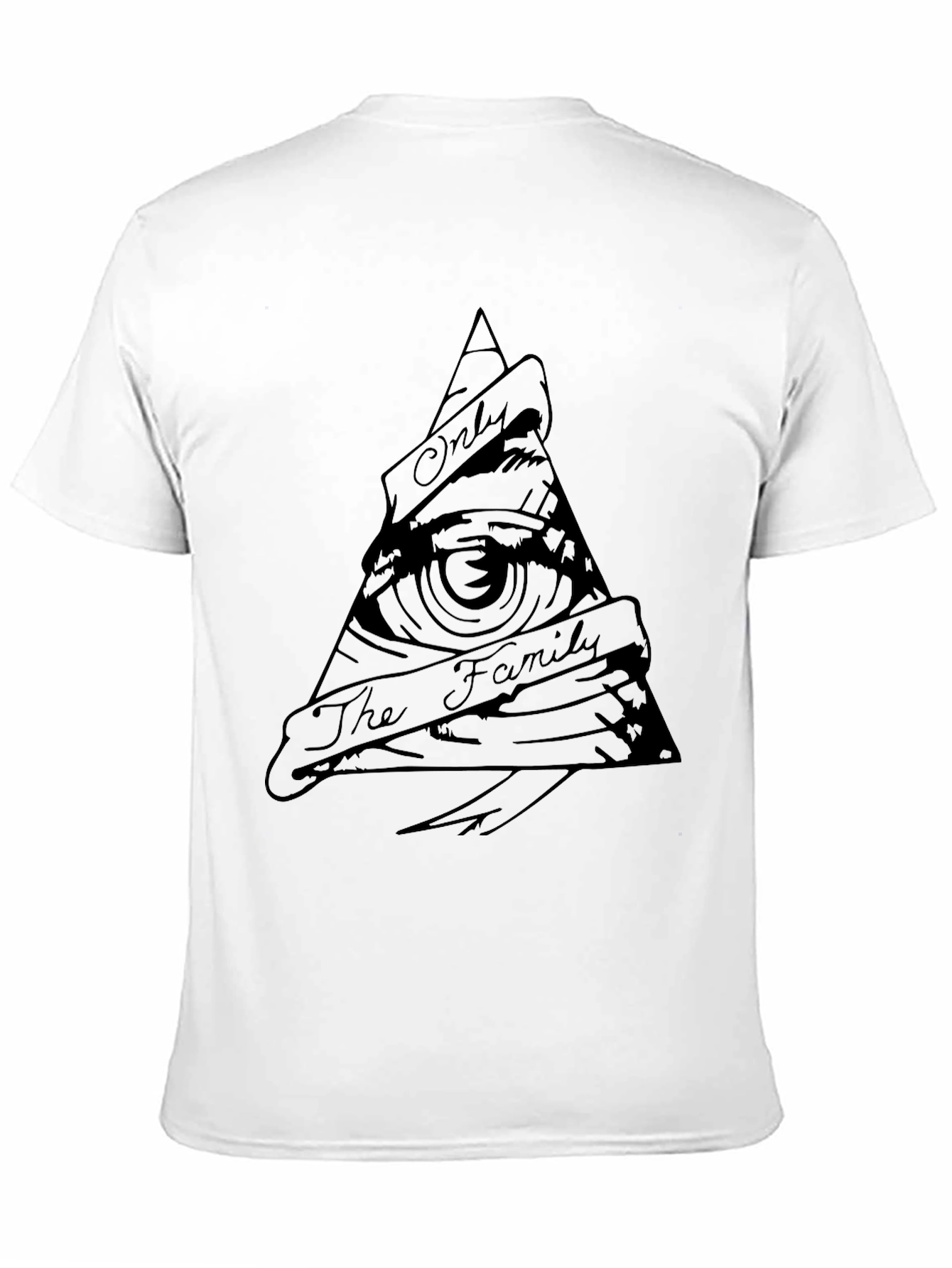 Black Illuminati Eye Graphic Black T-Shirt view 11