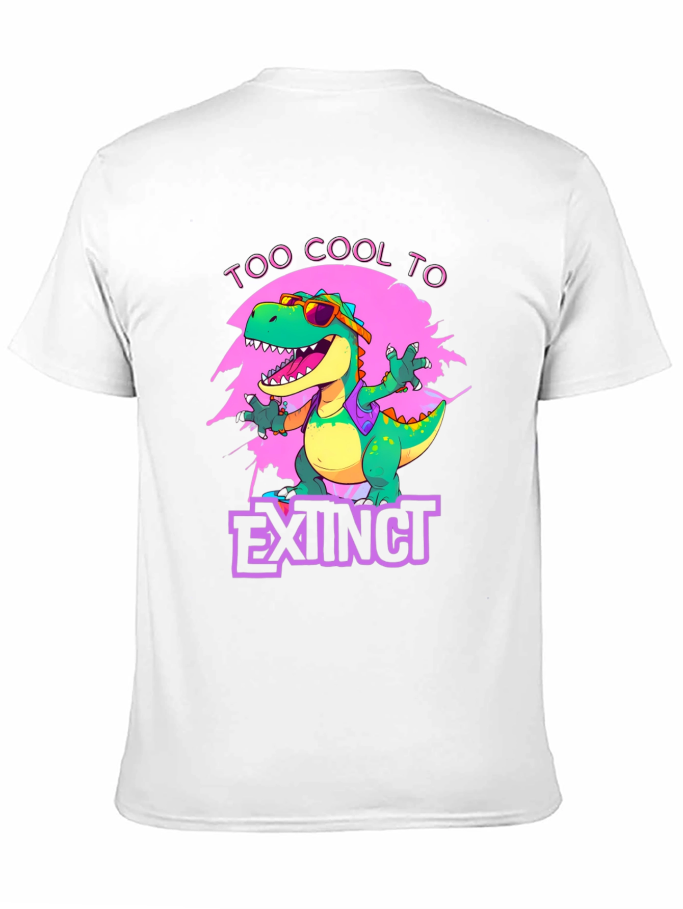 Black Cool Dinosaur Graphic T-Shirt - Extinct Humor view 11