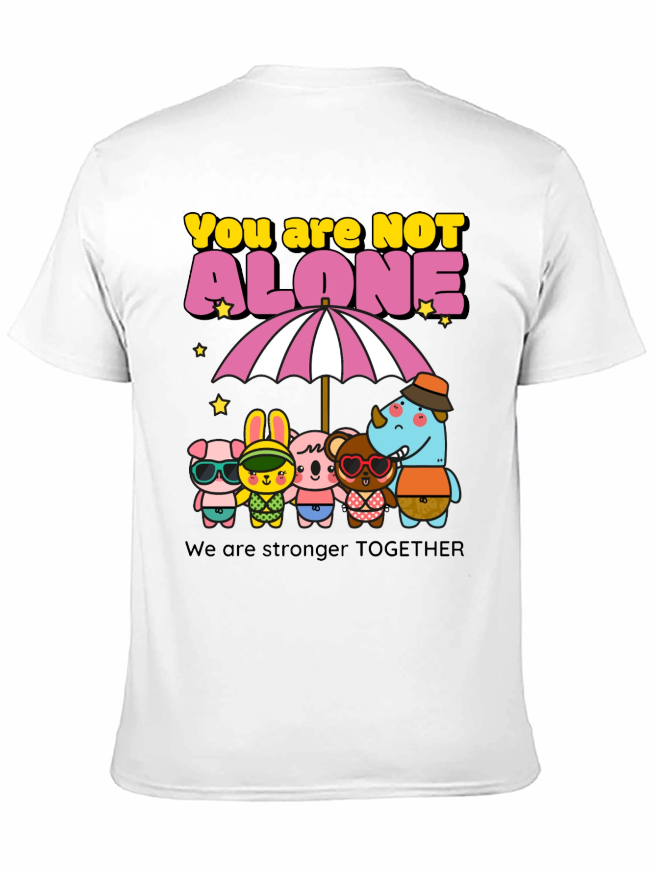 Black You Are Not Alone Graphic Tee view 11