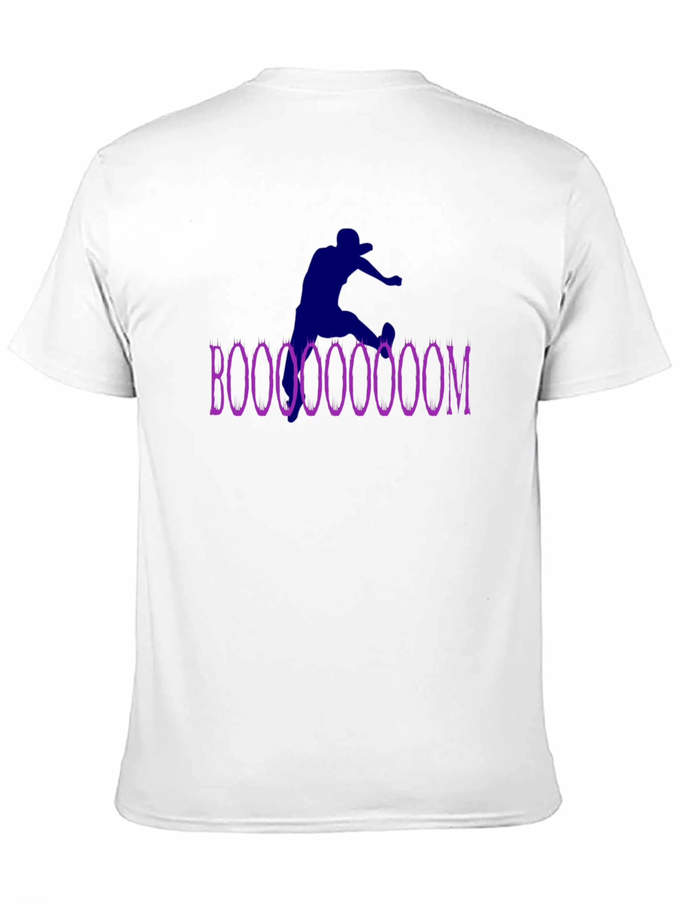 Black Skateboarder Graphic Tee - "BOOOOOOOOOM" Design view 11