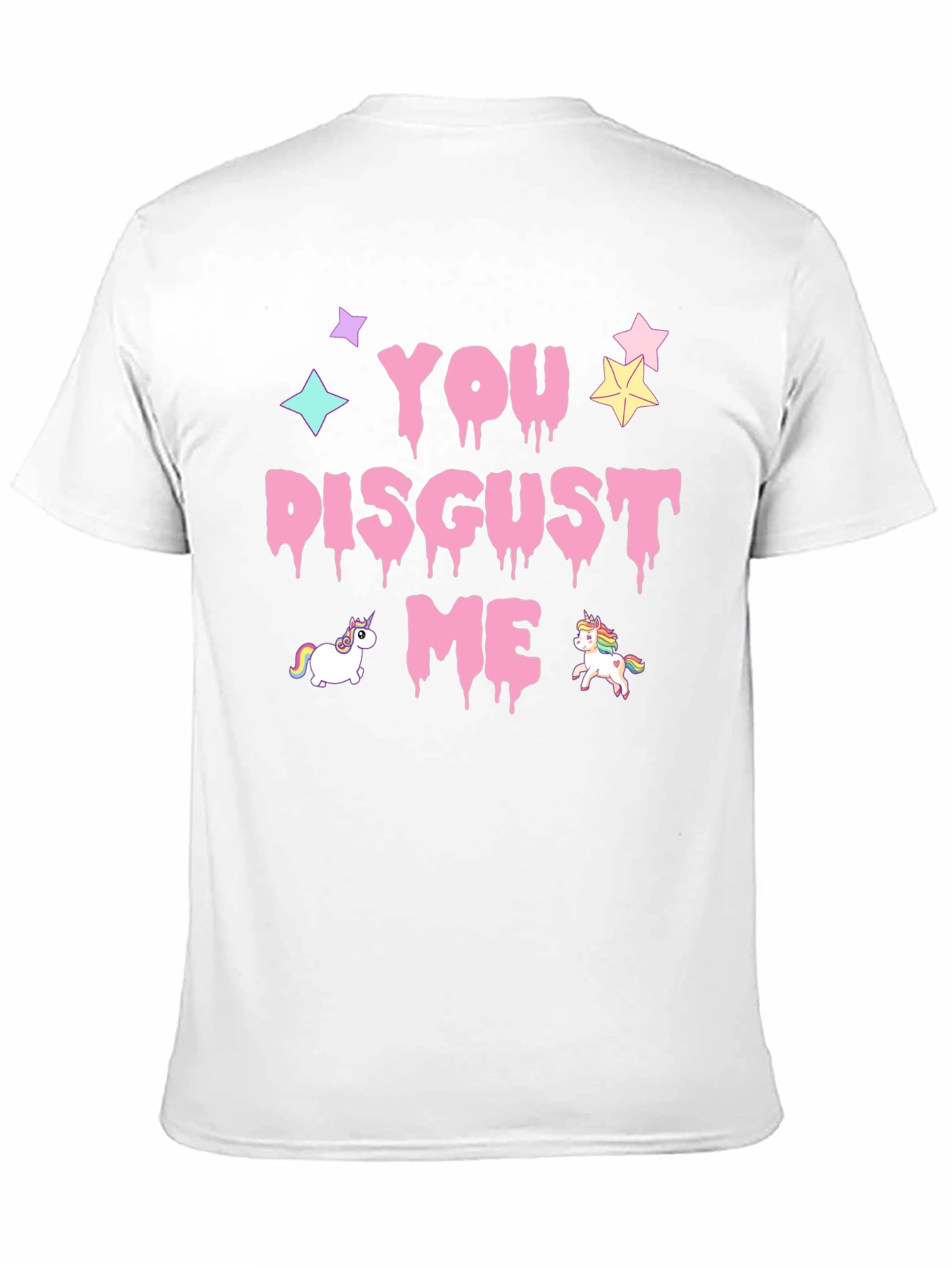 Black You Disgust Me Unicorns Graphic T-Shirt view 11