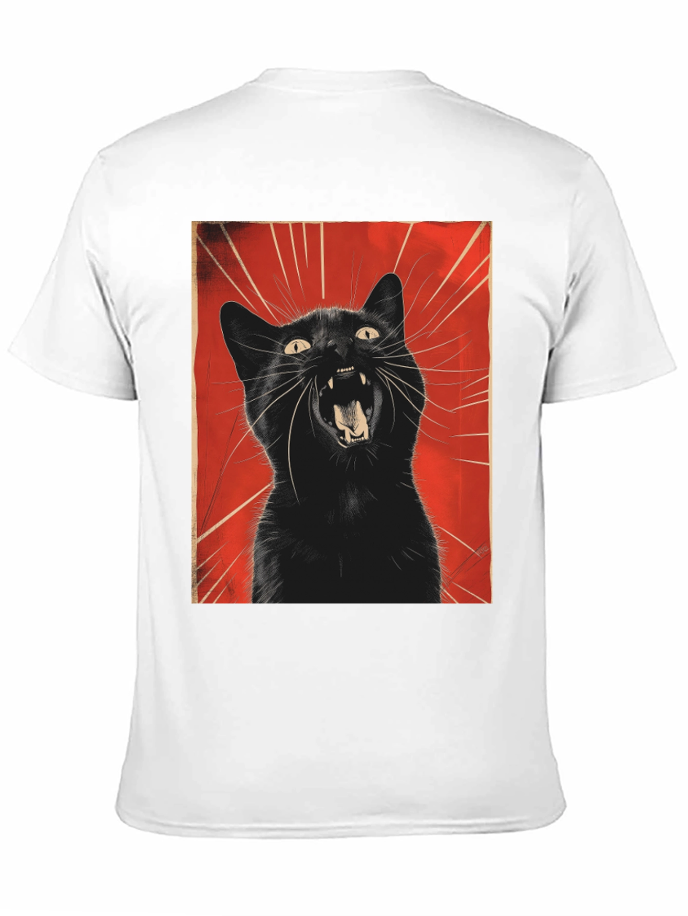 Black Black Cat Roar Graphic Tee - Unisex view 11