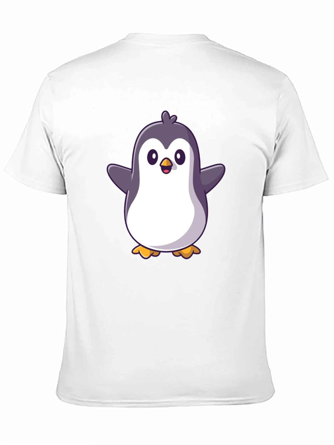 Black Cute Penguin Graphic Black T-Shirt view 11