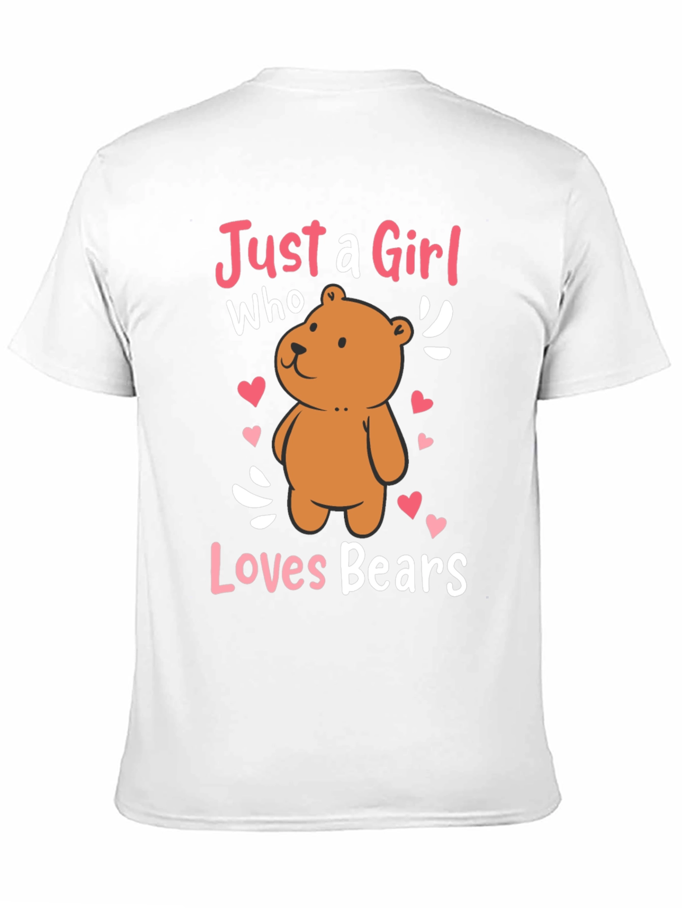 Black Just a Girl Who Loves Bears T-Shirt view 11