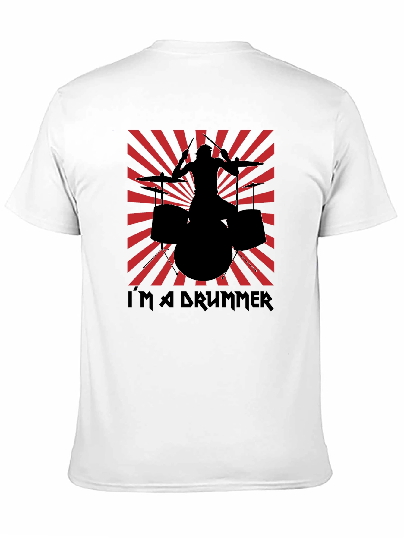 Black I'm a Drummer T-Shirt - Black view 11