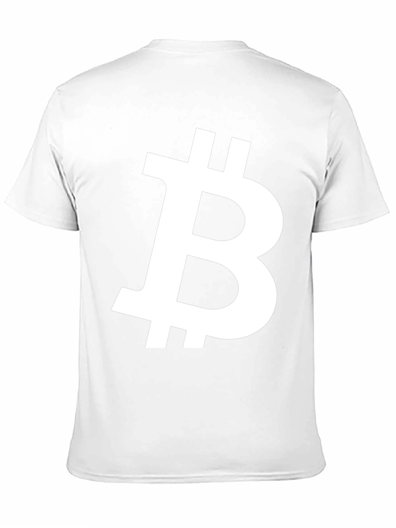 Black Bitcoin Symbol Black T-Shirt view 11