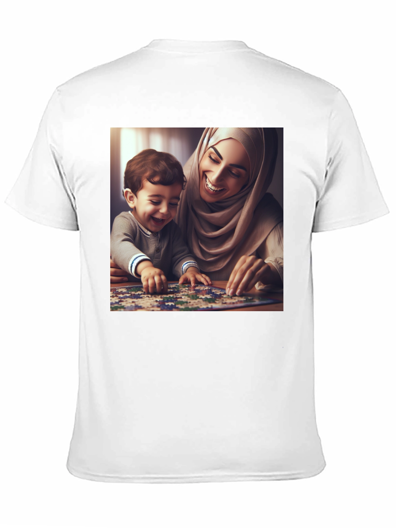 Black Family Puzzle T-Shirt - Heartwarming Design view 11