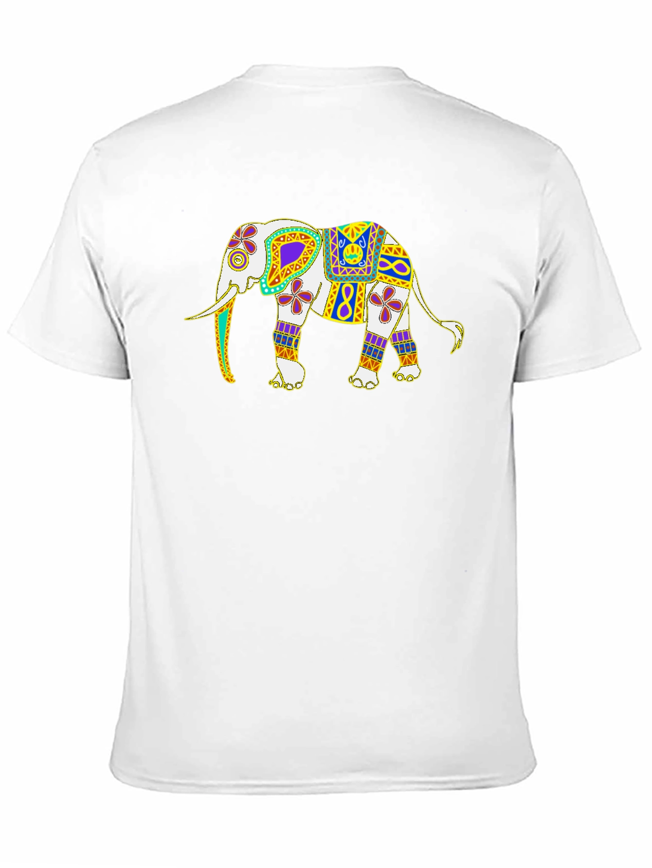 Black Elephant Graphic Tee - Black Cotton T-Shirt view 11