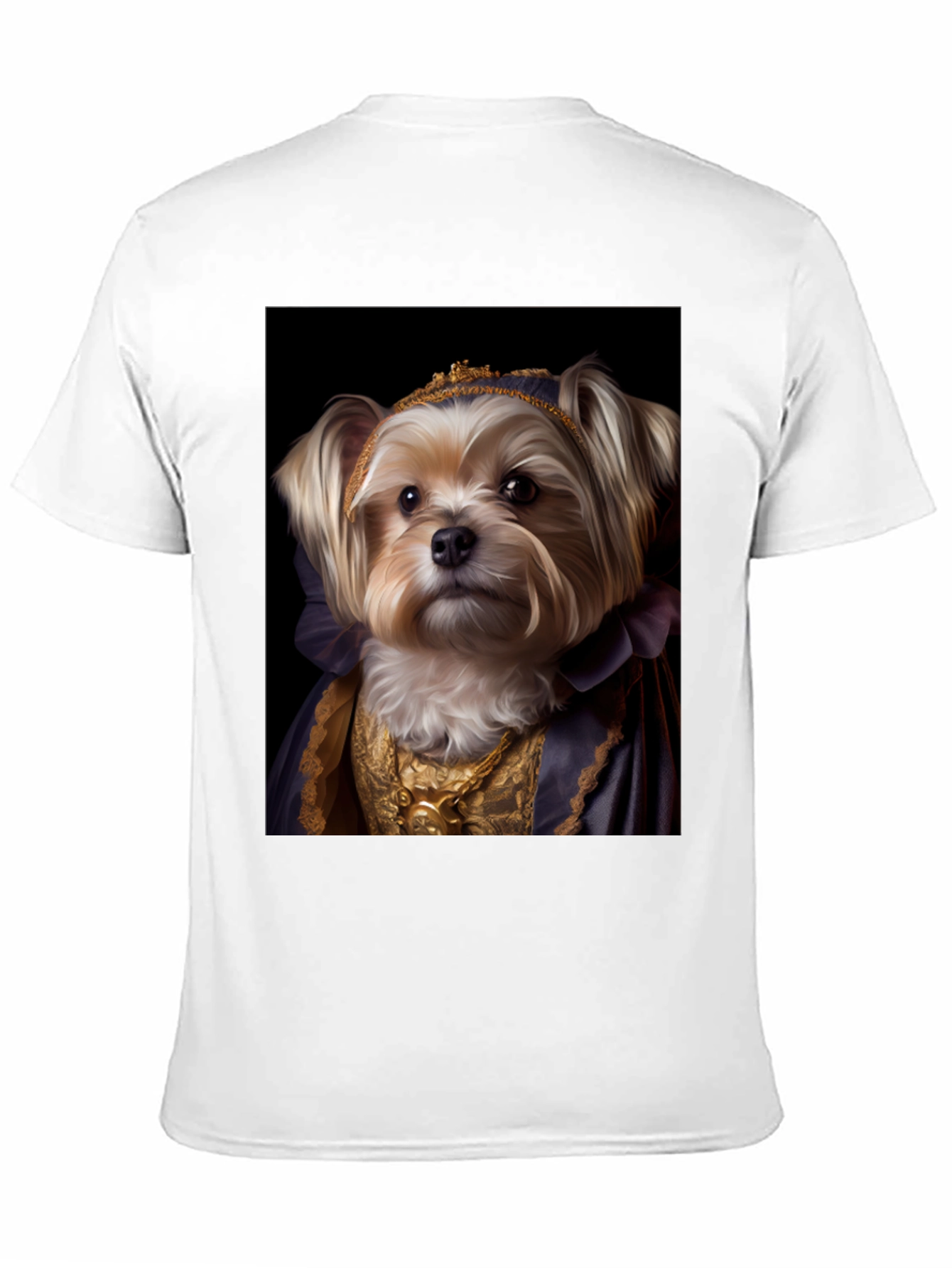 Black Dog Queen Graphic Tee - Regal Canine Portrait T-Shirt view 11
