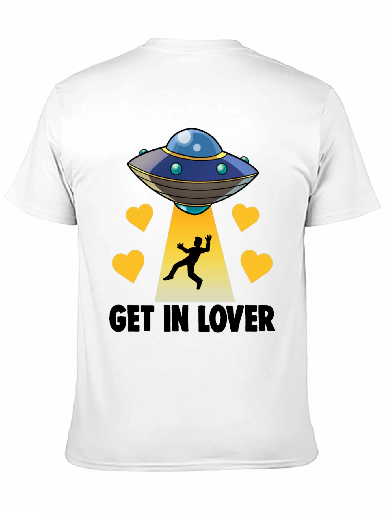 Black Get In Lover UFO Abduction Graphic Tee view 11