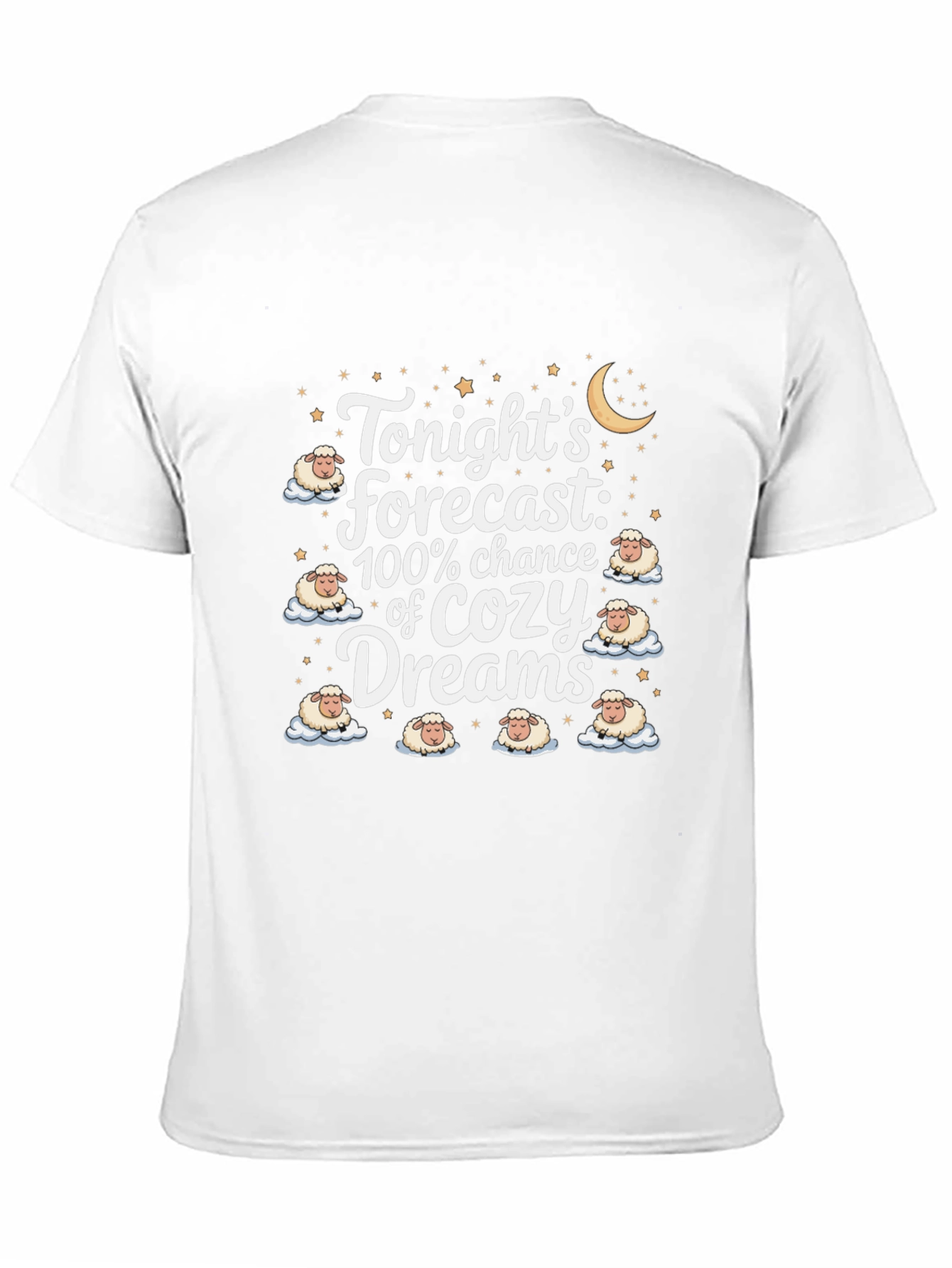 Black Cozy Dreams Forecast T-Shirt - Soft Cotton Sleep Shirt view 11