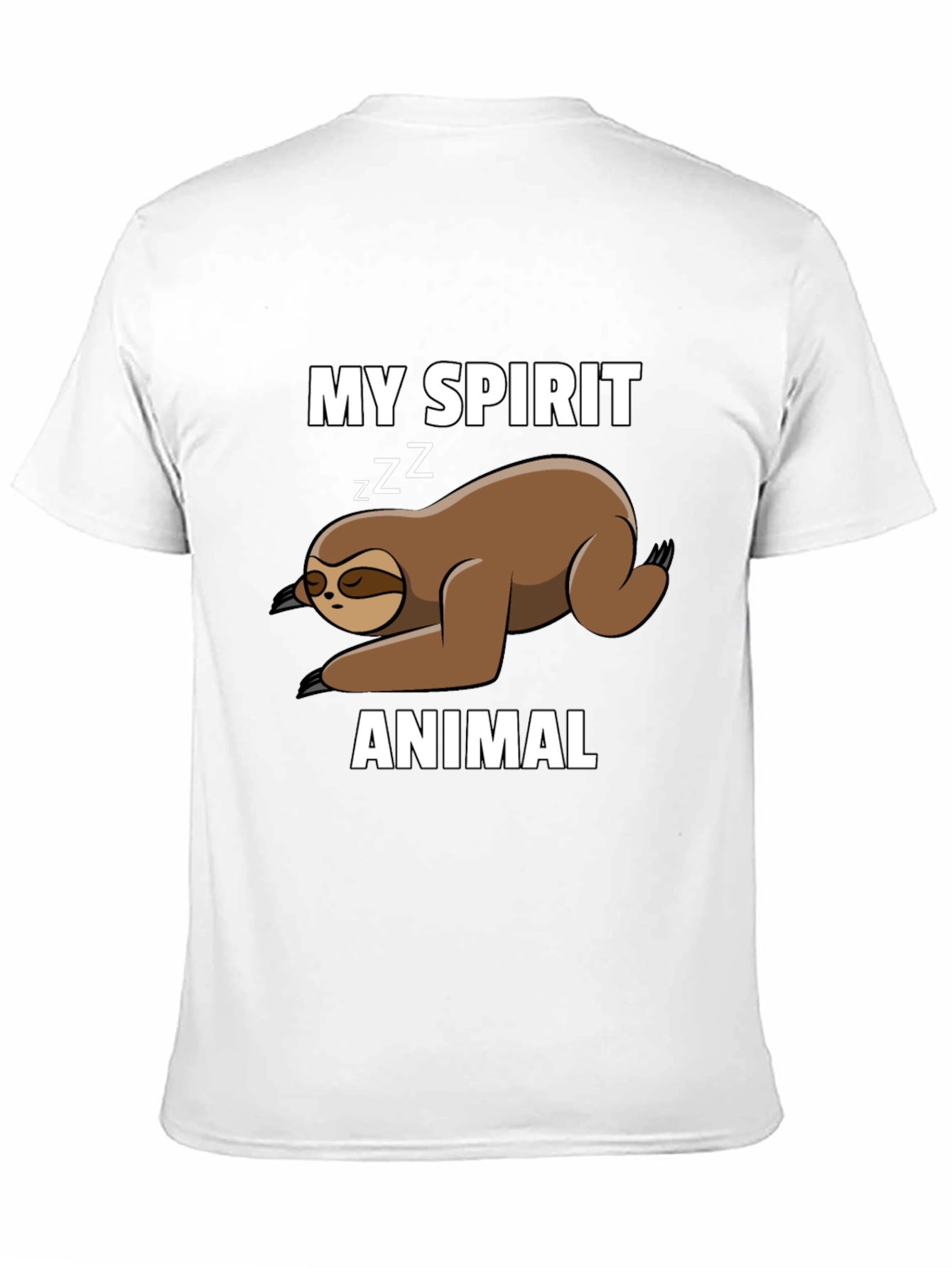 Black My Spirit Animal Sloth T-Shirt view 11