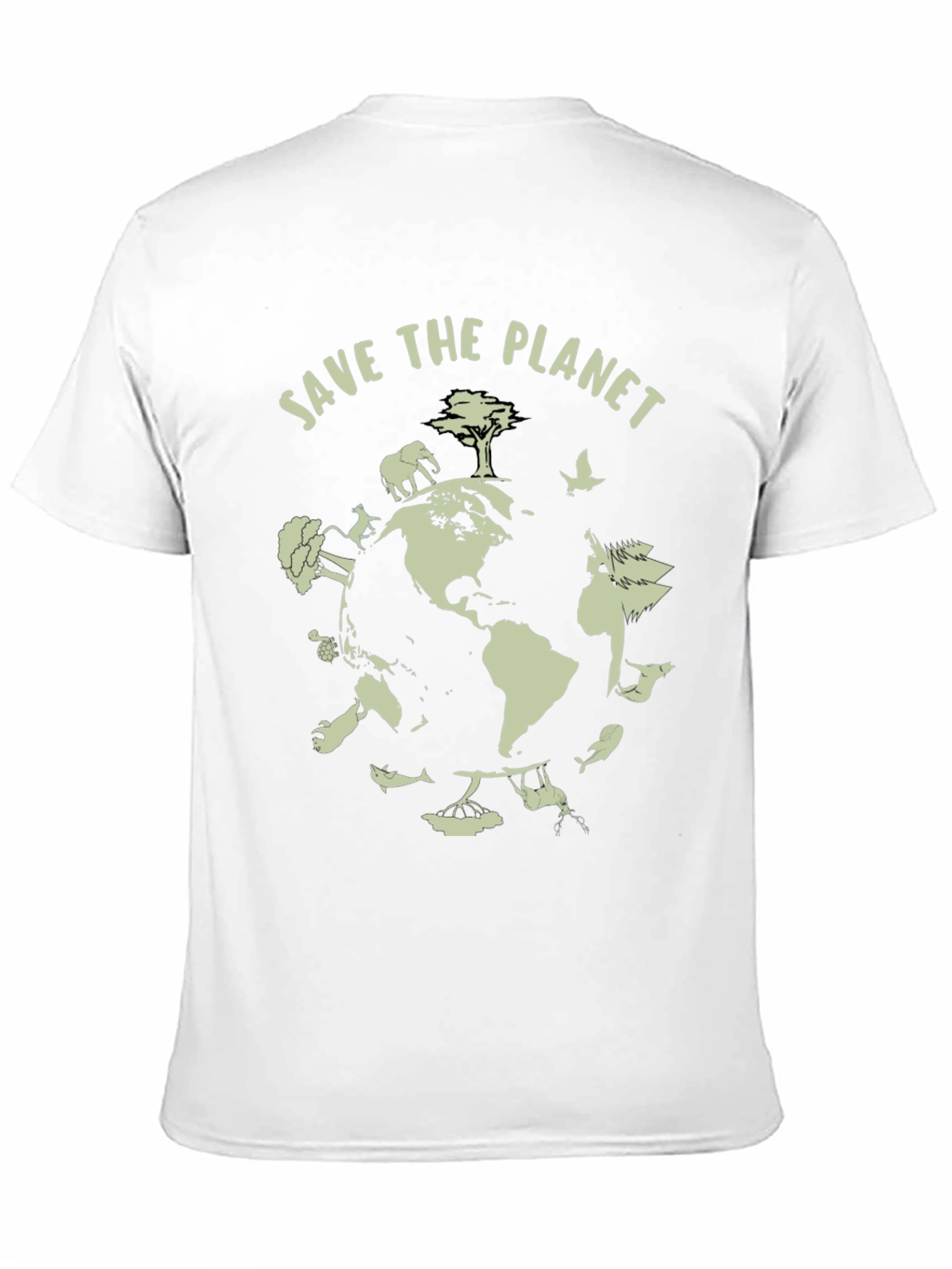 Black Save the Planet Graphic T-Shirt view 11