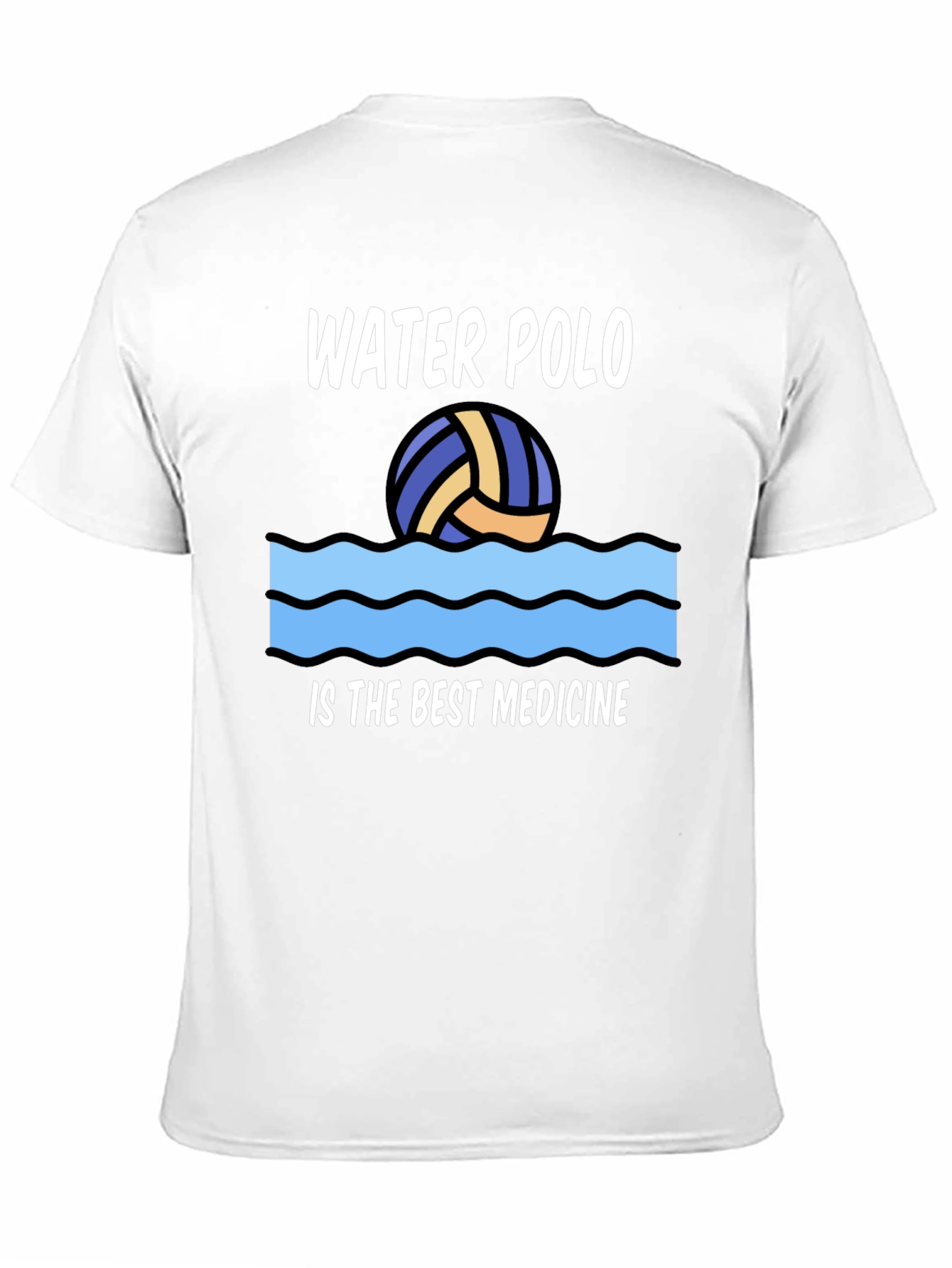 Black Water Polo Best Medicine Graphic T-Shirt view 11