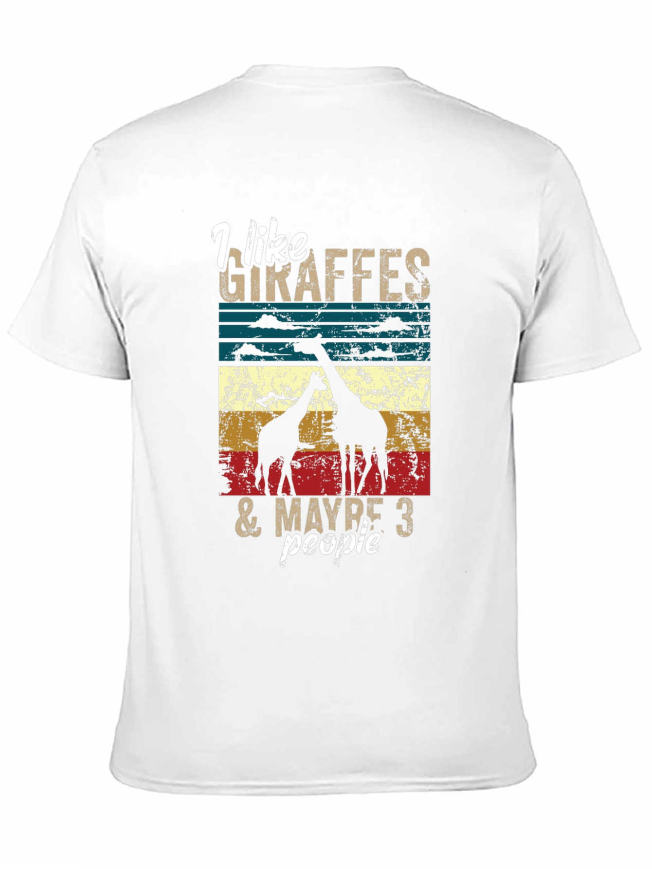 Black I Like Giraffes & Maybe 3 People T-Shirt view 11