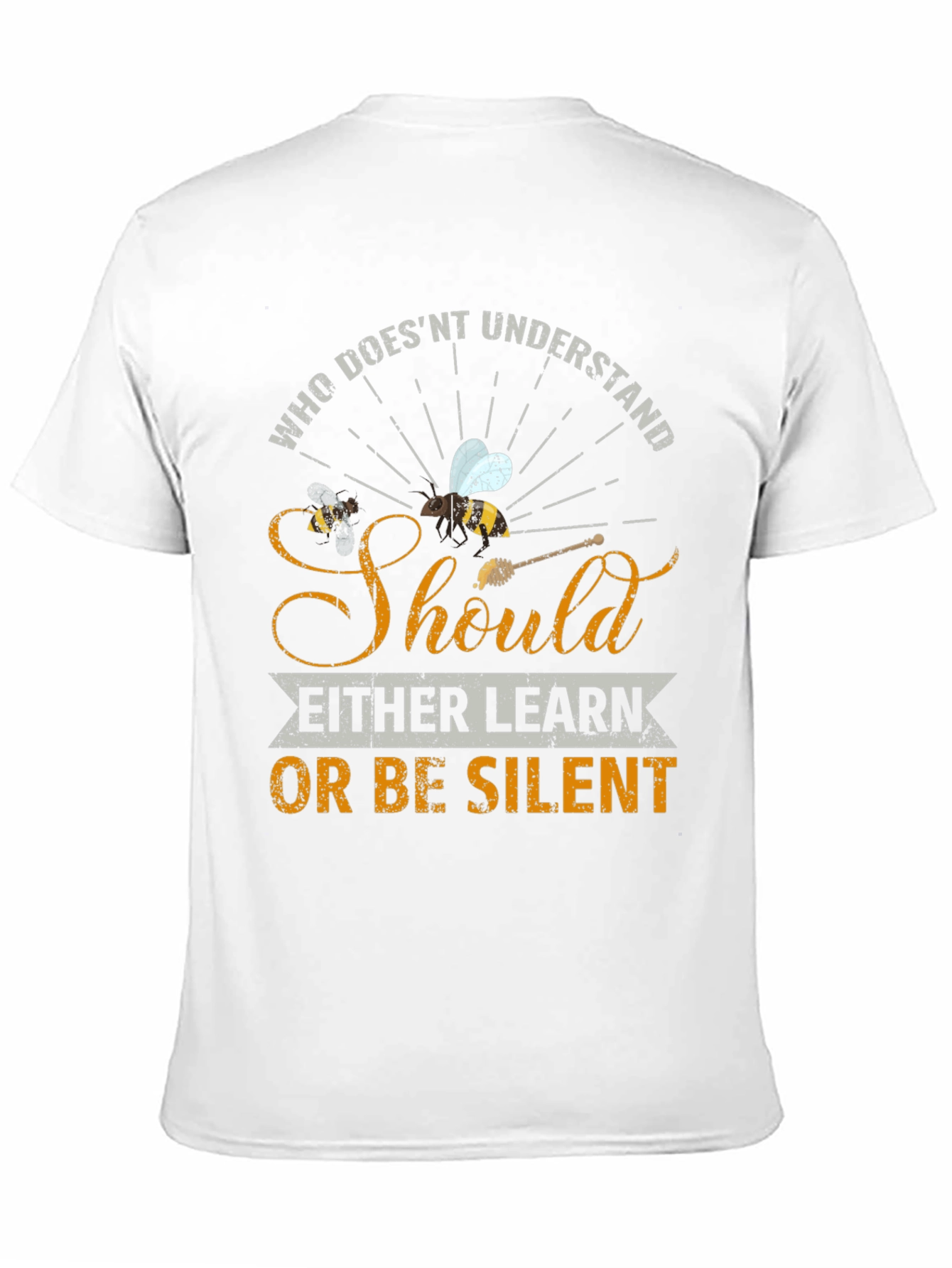 Black Who Doesn't Understand Bees T-Shirt view 11