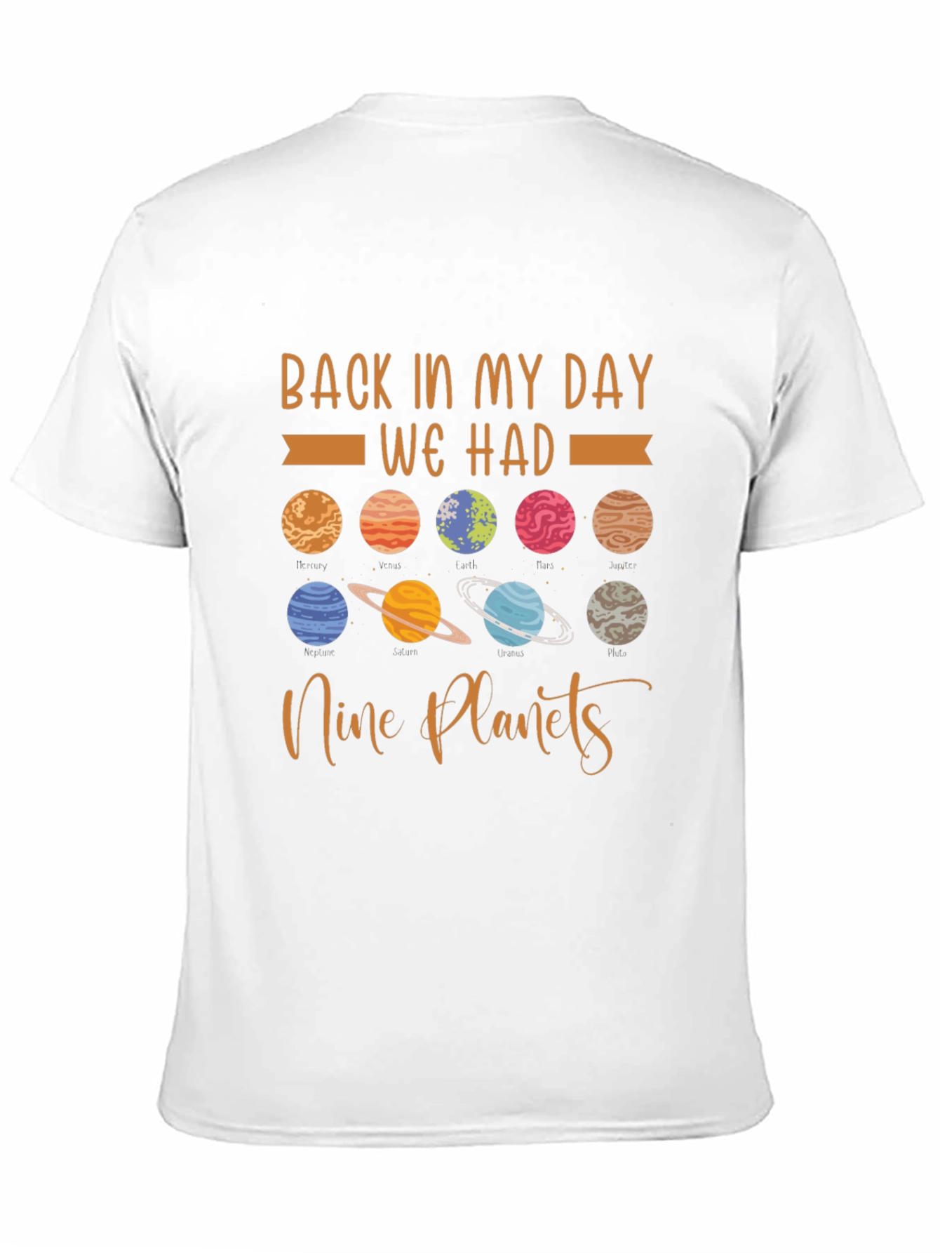 Black Nine Planets Graphic T-Shirt view 11