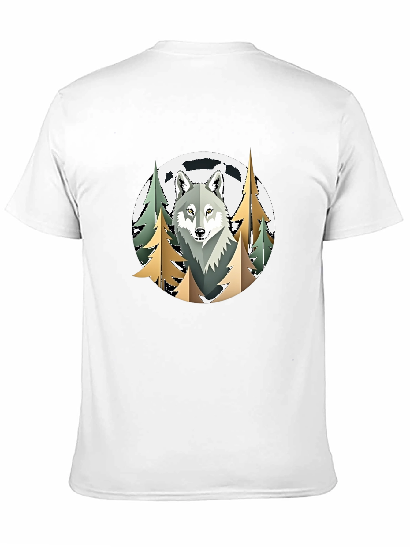 Black Wolf in the Woods Graphic T-Shirt view 11