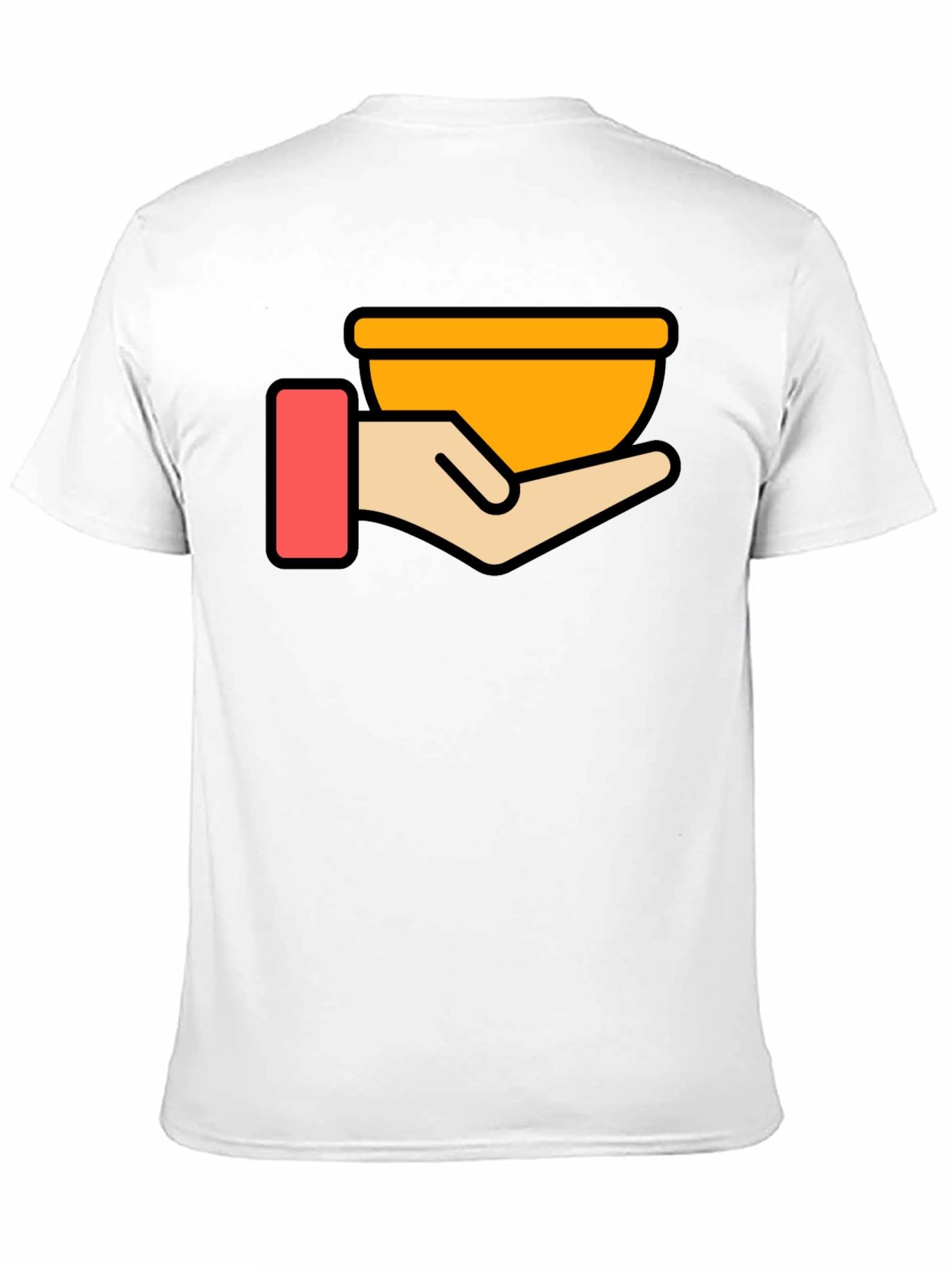 Black Hand Holding Bowl Graphic T-Shirt - Black view 11