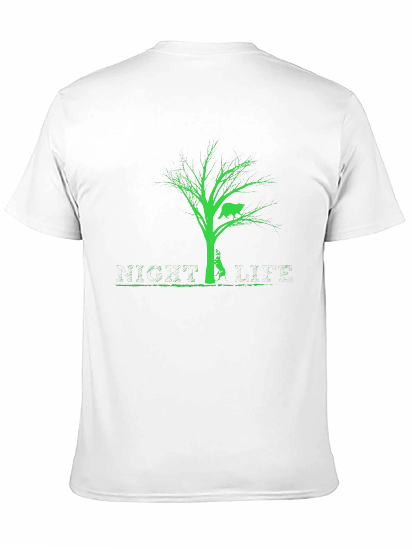 Black Bear in Tree Graphic Tee - Black Cotton view 11