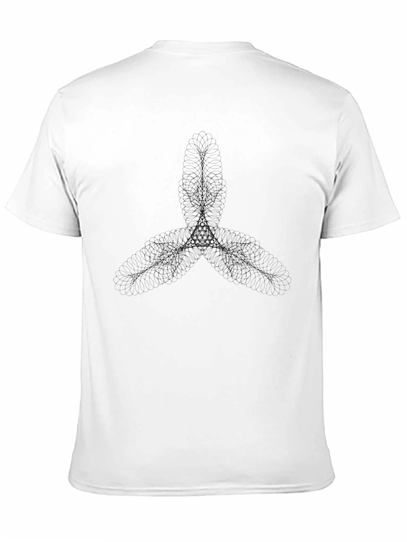 Black Geometric Tri-Branch Graphic Tee view 11
