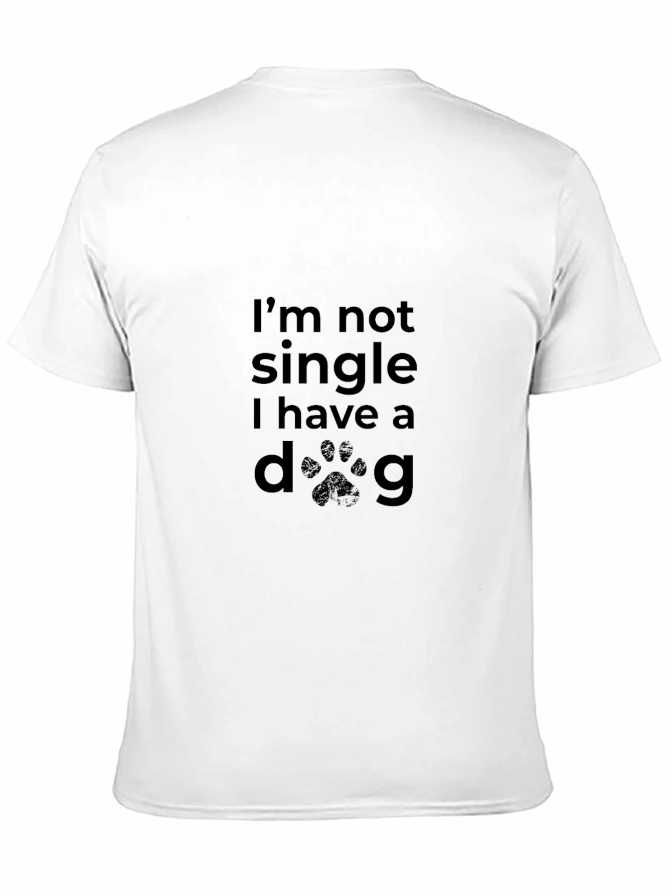 Black I'm Not Single I Have a Dog Tee view 11