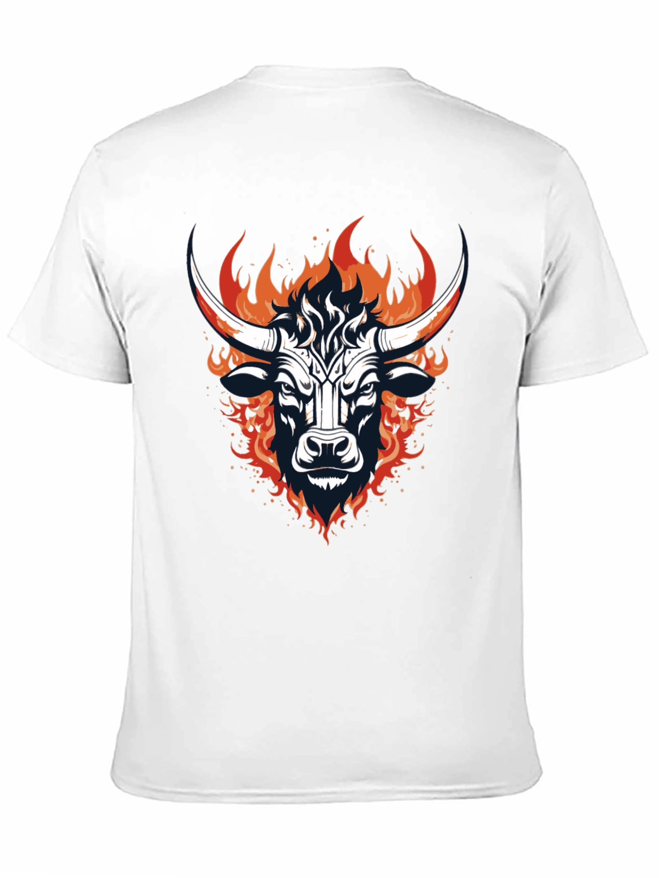 Black Fiery Bull Graphic Tee - Bold & Stylish view 11