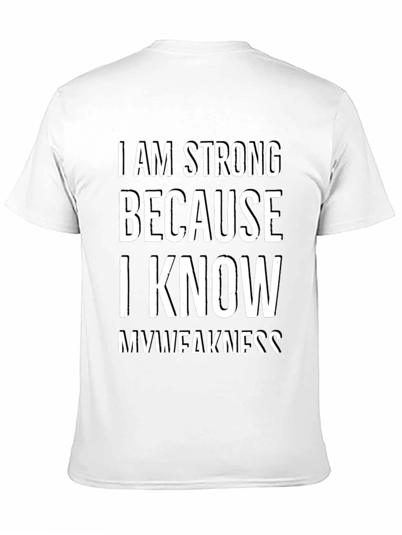 Black I Am Strong Men's Graphic T-Shirt view 11