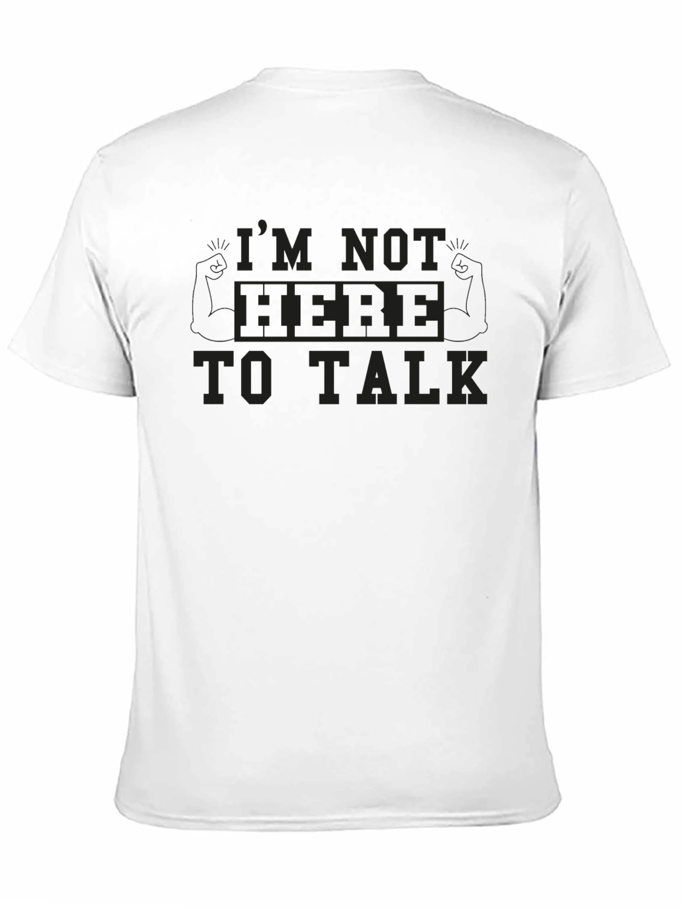 Black I'm Not Here to Talk Graphic Tee view 11