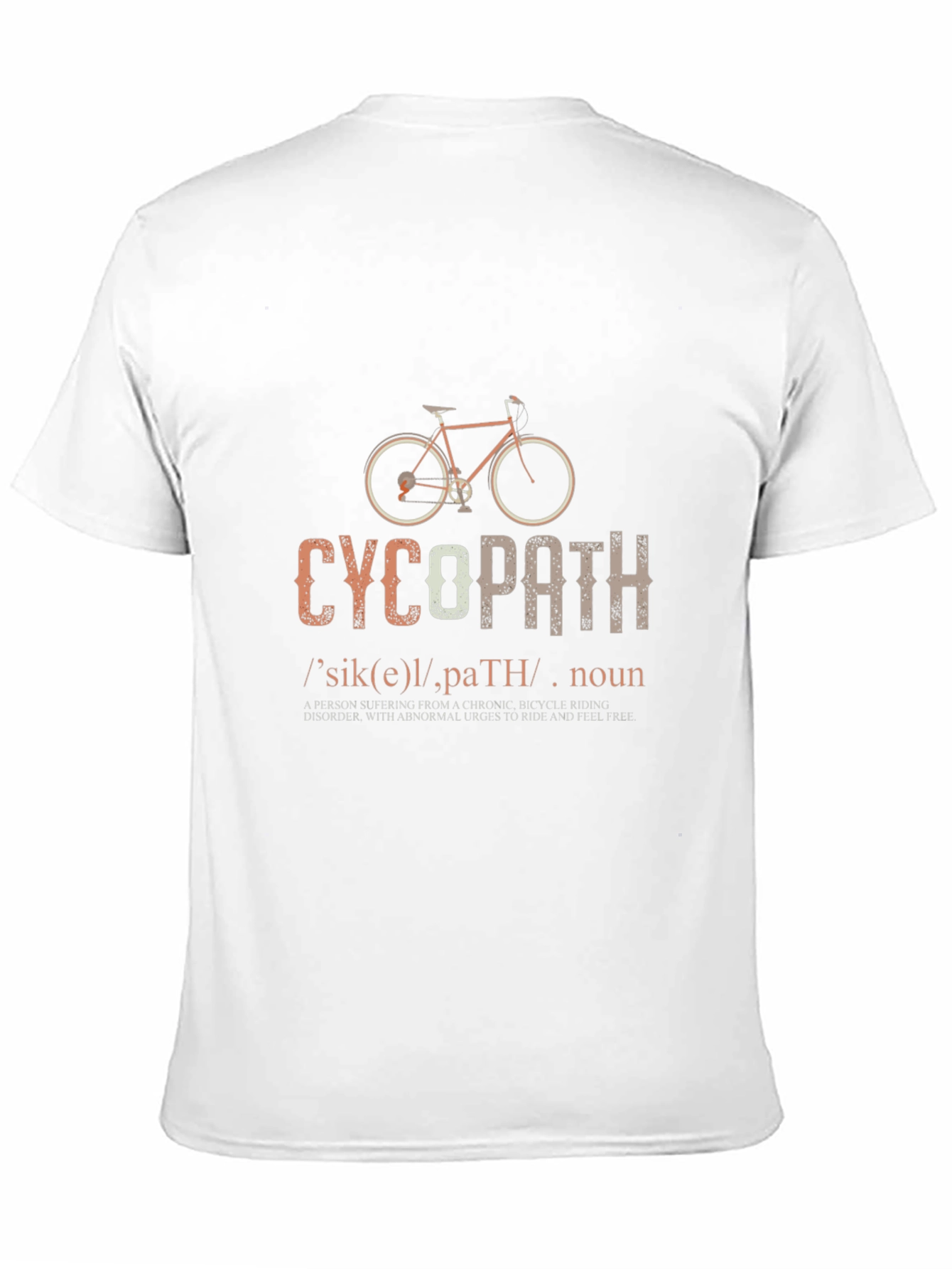 Black Cyco-path Bicycle T-Shirt - Funny Cycling Tee view 11