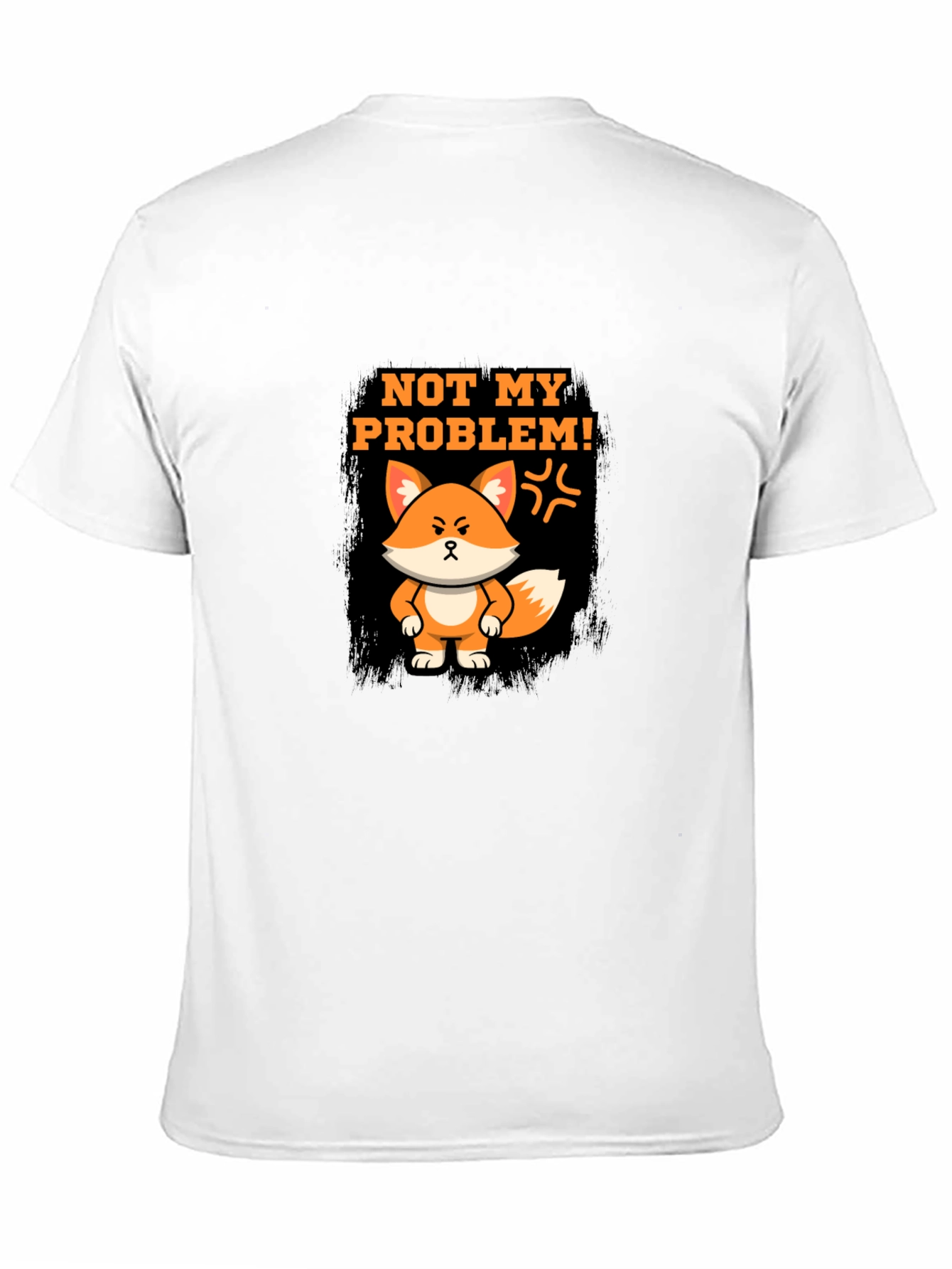 Black Not My Problem Fox Graphic T-Shirt view 11