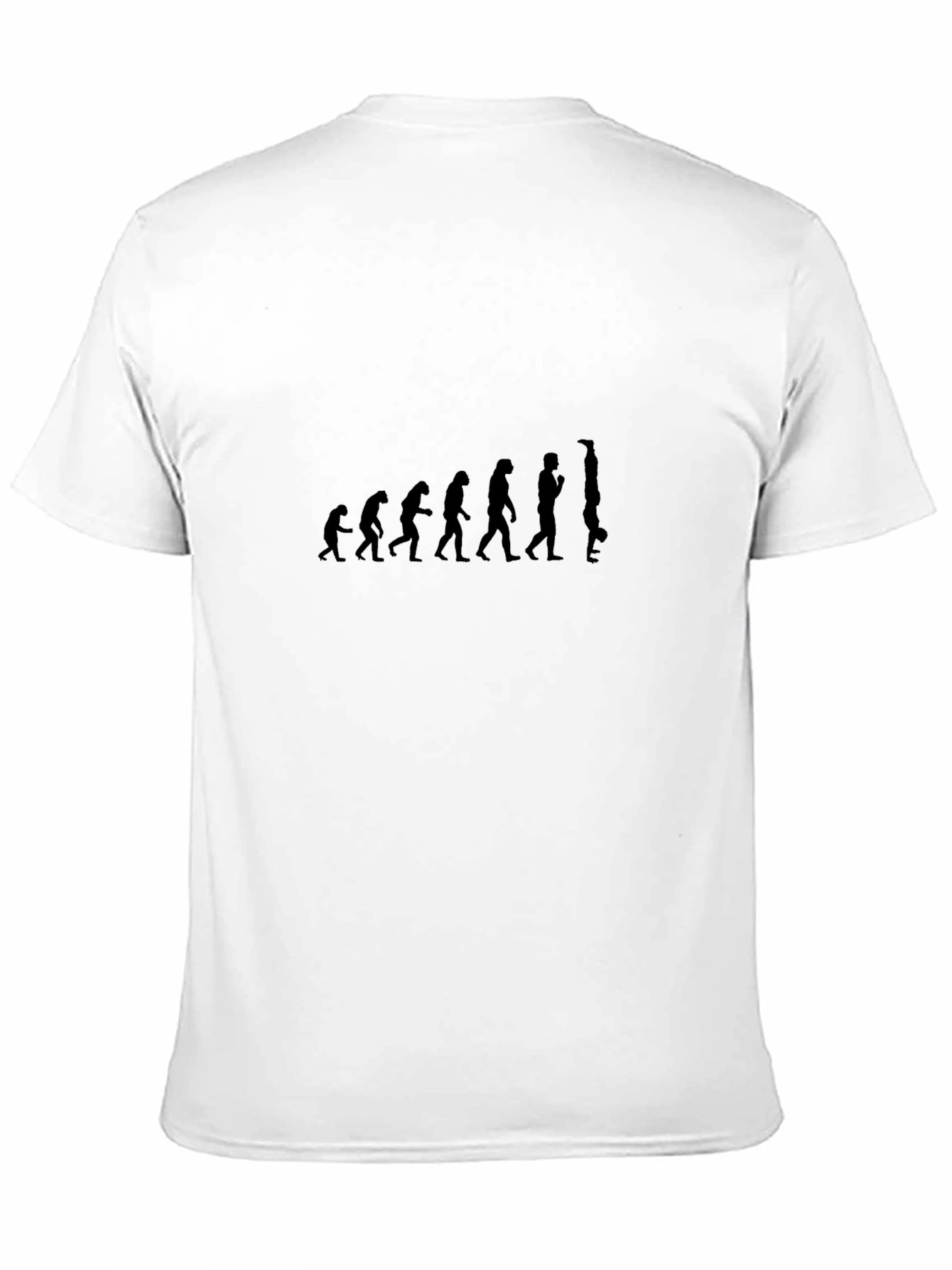 Black Evolution of Yoga Handstand Black T-Shirt view 11