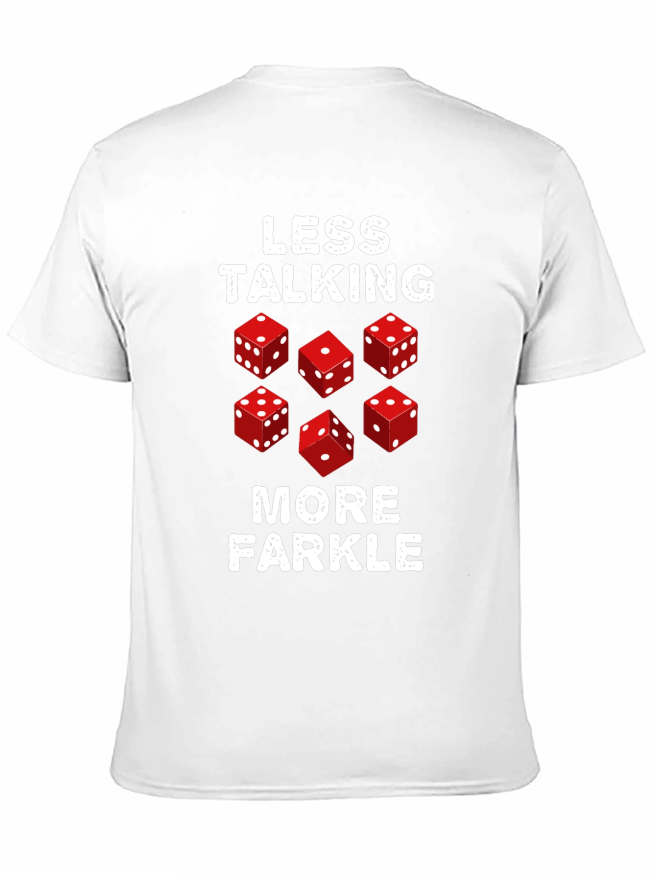 Black Less Talking More Farkle Dice Graphic T-Shirt view 11