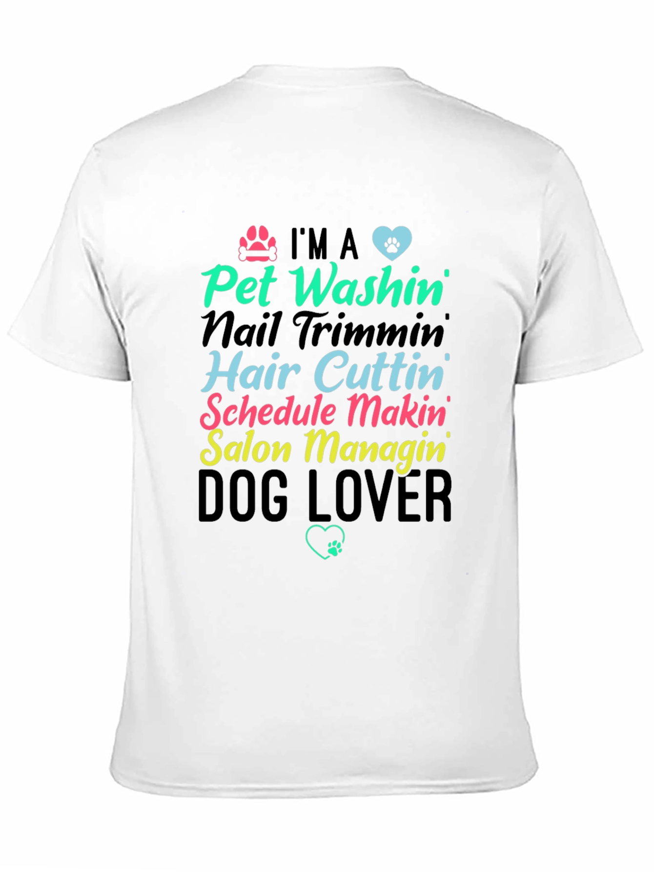 Black Pet Groomer Graphic T-Shirt view 11