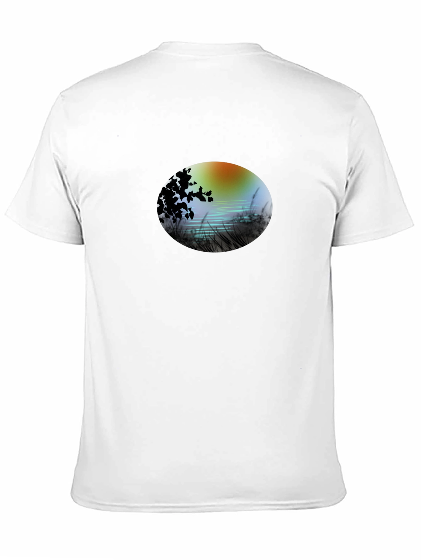 Black Sunset Lake Graphic Tee - Stylish Black T-Shirt view 11