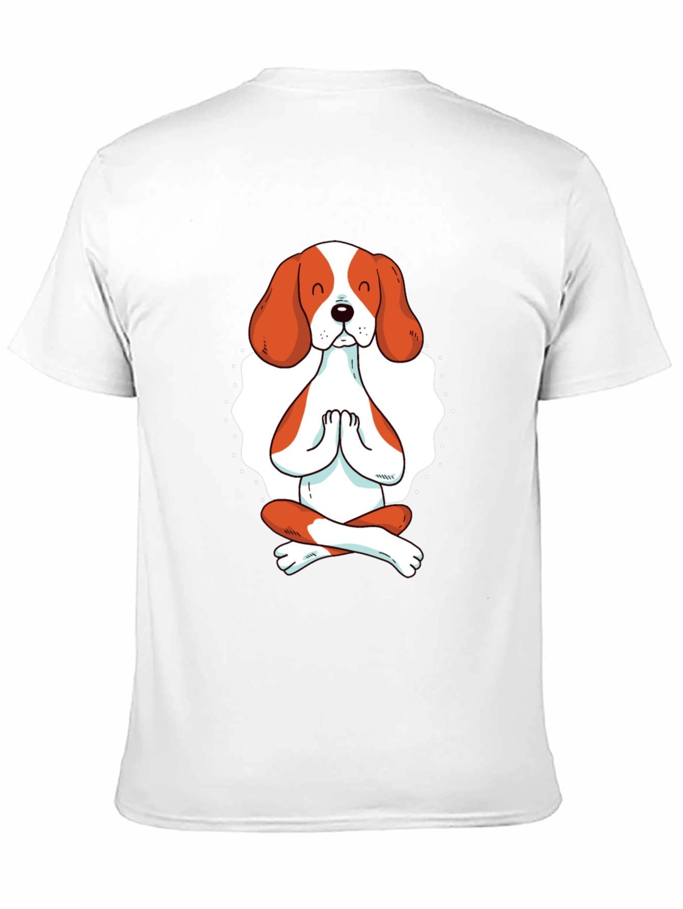 Black Yoga Dog Graphic Tee - Meditating Beagle T-Shirt view 11