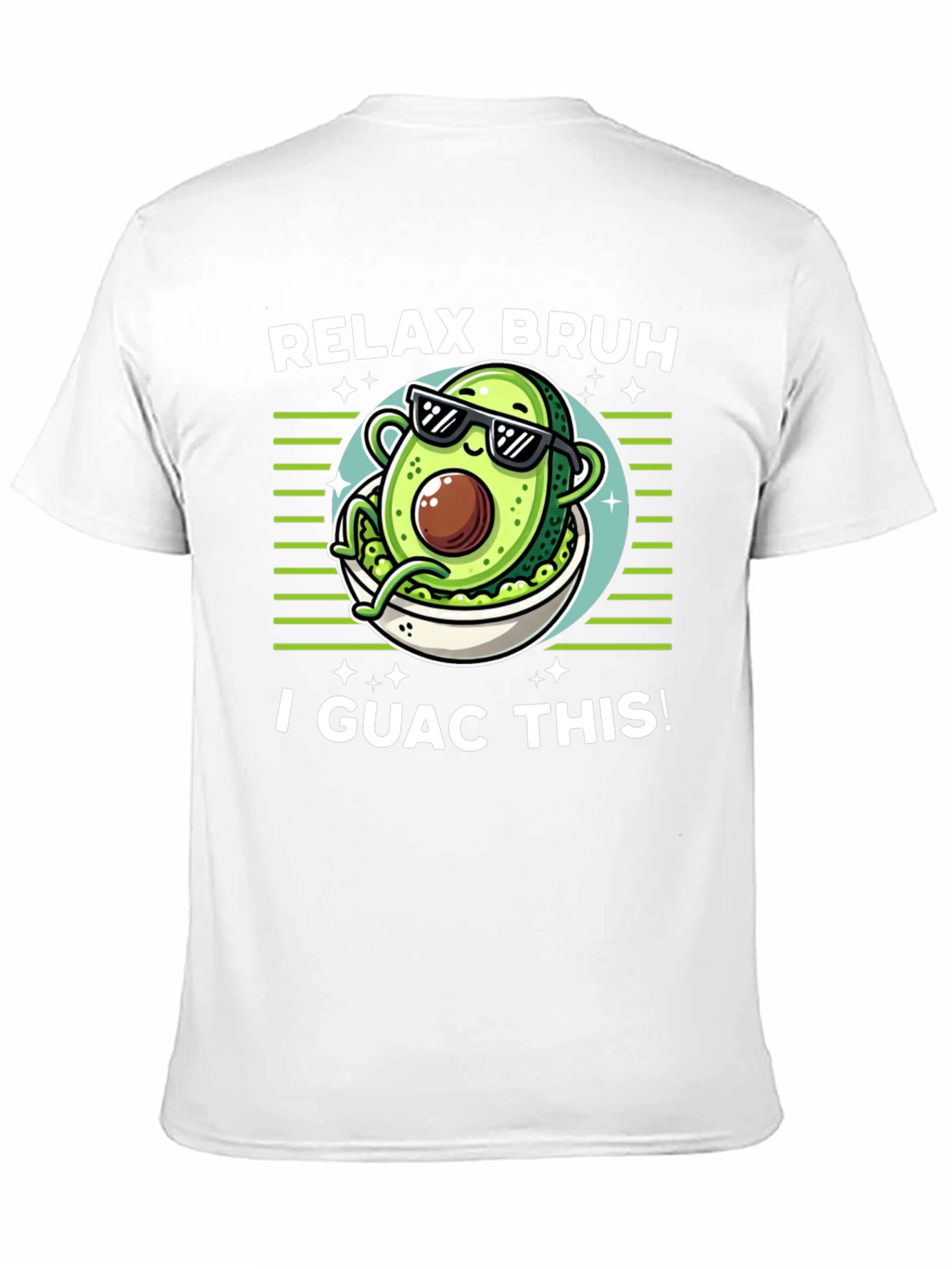 Black Relax Bruh I Guac This! Avocado T-Shirt view 11